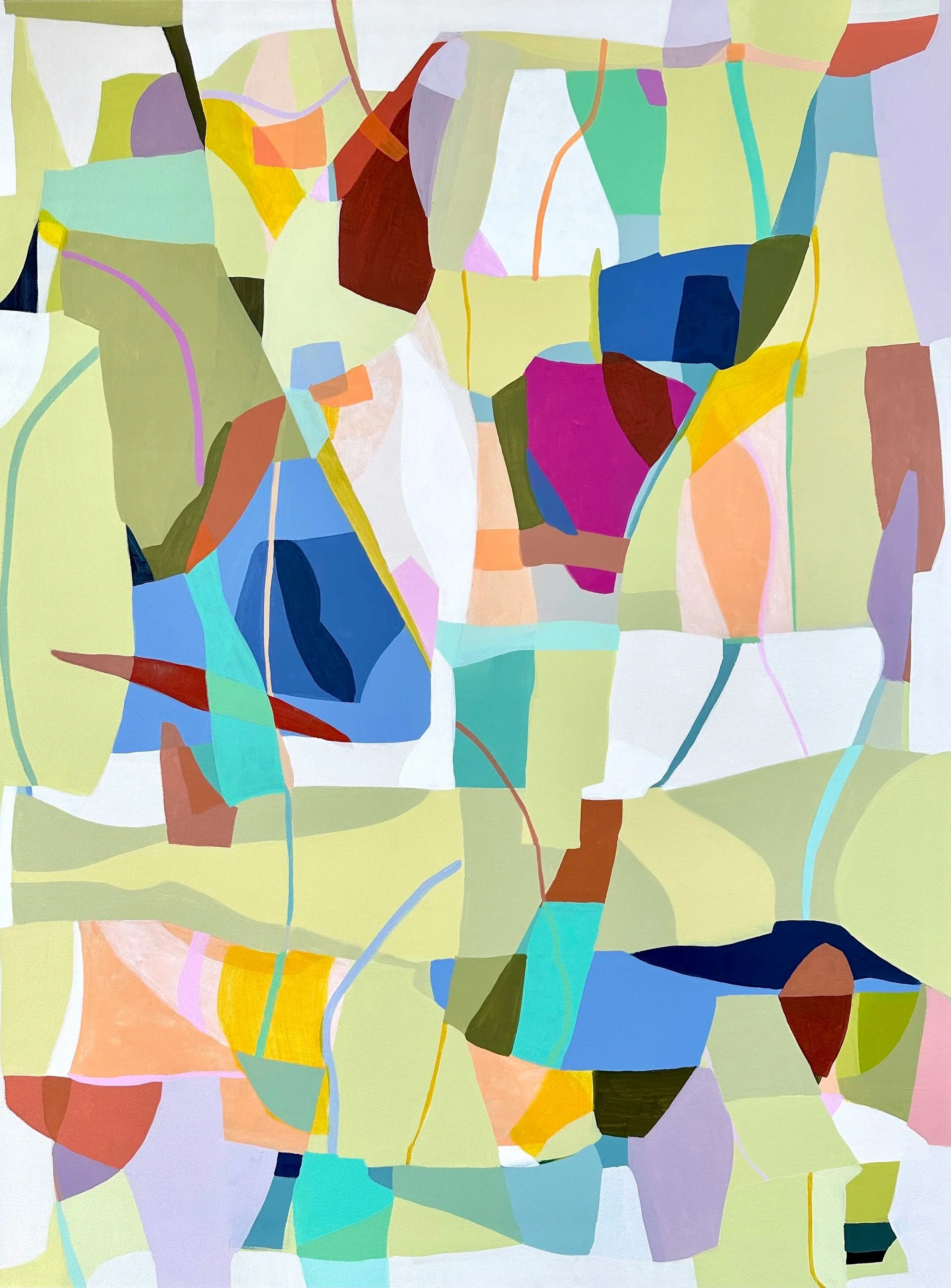  Conversation, 2026,  Acrylic on canvas, 48×36 in, available at  Gregg Irby Gallery  