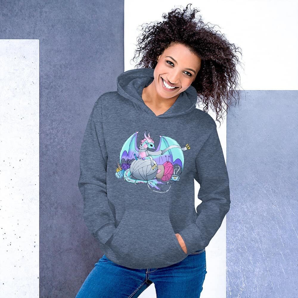 🐉SHOP UPDATE IS LIVE 🐉
.
.
Our October shop update features two new designs, each one printed on mugs, project bags, t shirts, and hoodies. 
.
.
First, Snug, the yarn hoarding dragon! She embodies the spirit of all who shop for yarn, not with a pro