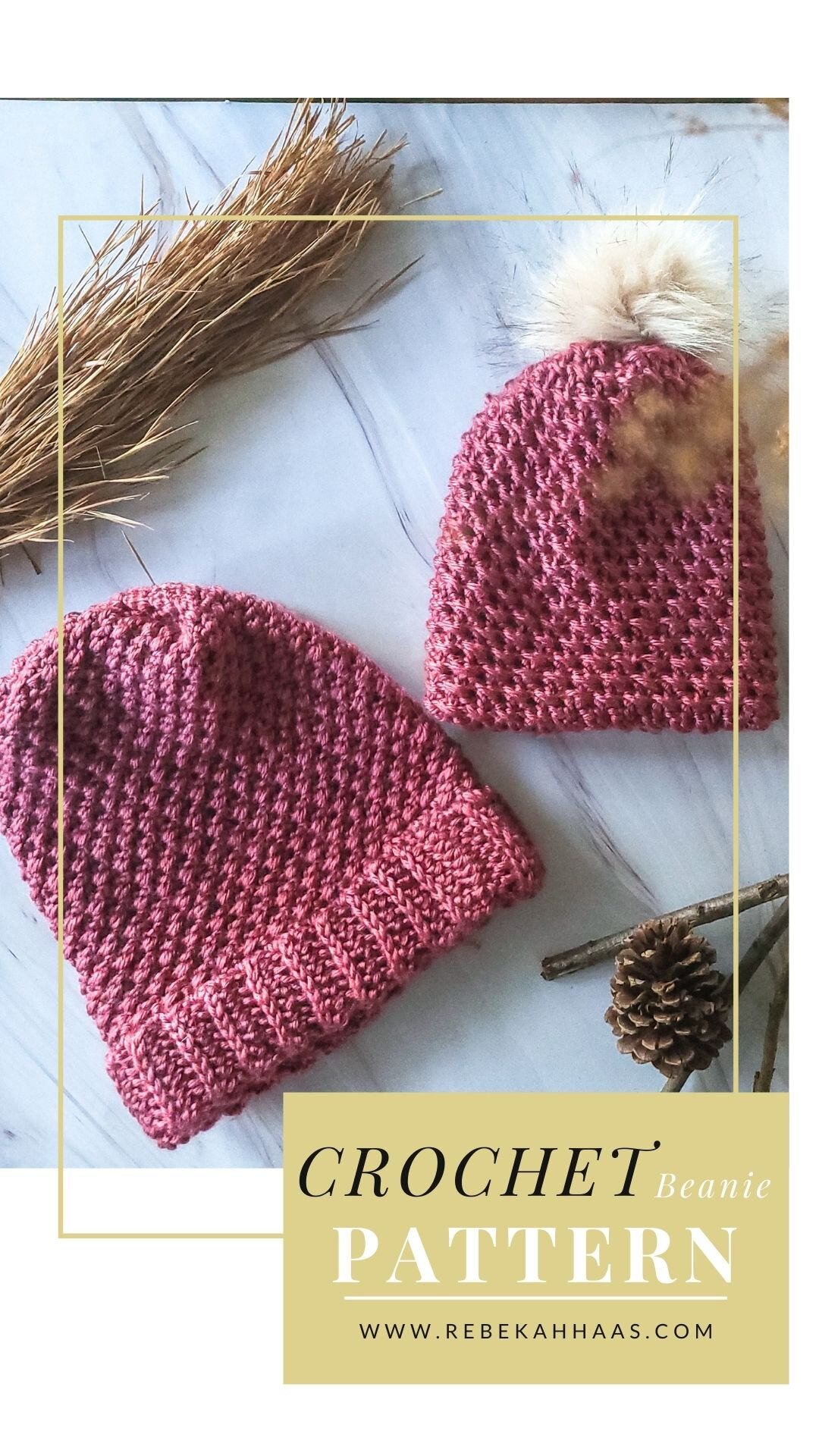 Gender Neutral Textured Crochet Beanie Pattern — Rebekah Haas Crochet