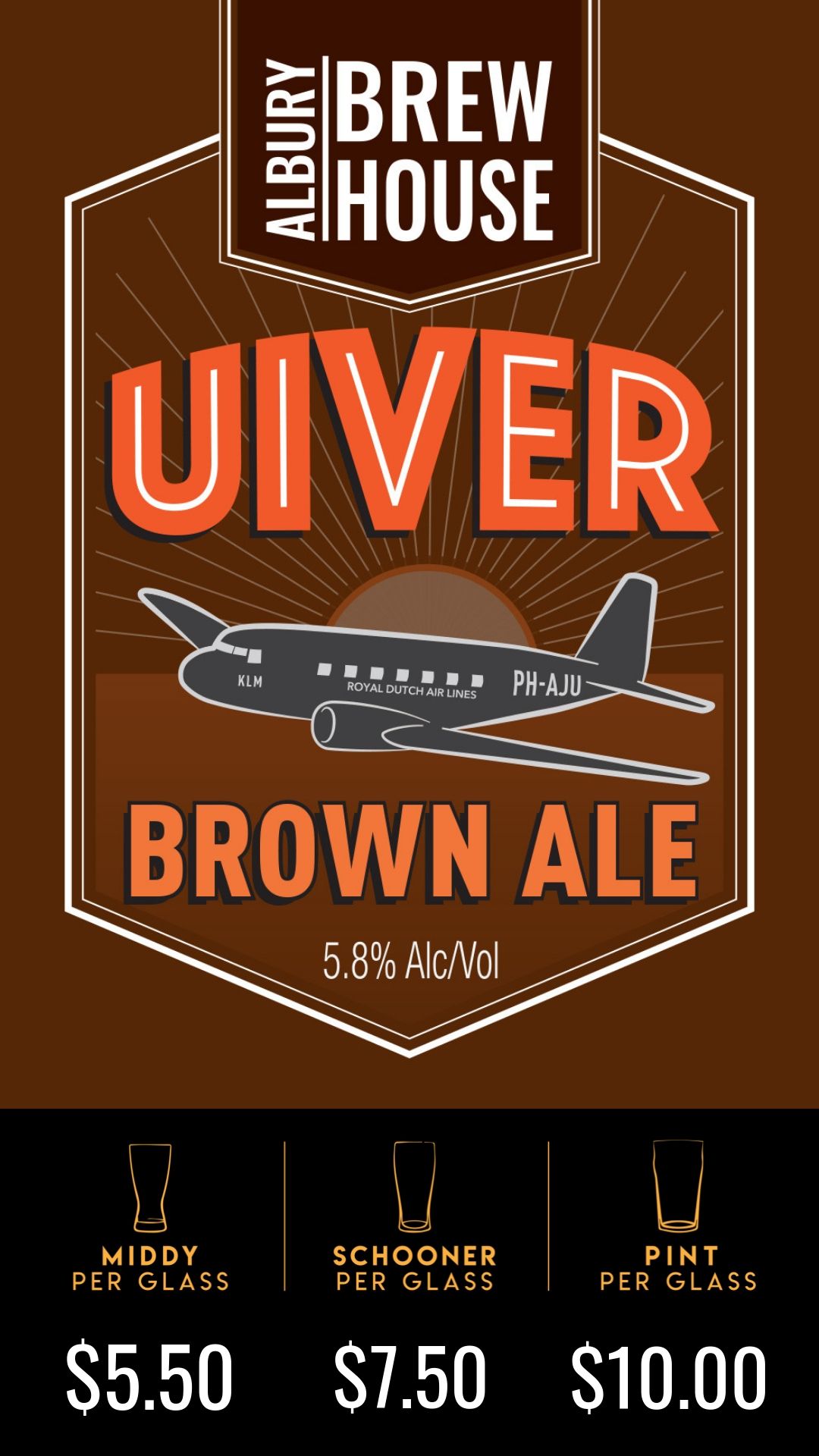 Utilising two varieties of Big German Noble hops and the mellowed fruitiness of U.S. Amarillo, this smooth drinking Brown Ale is well suited to the cool evenings of Albury, and its surrounding areas.