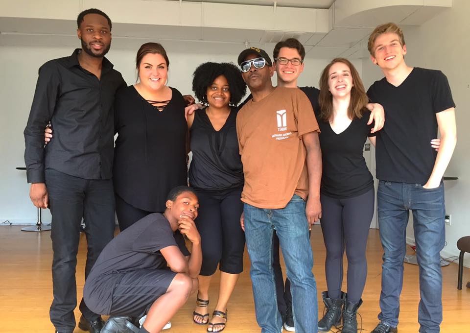  Yendor Theatre Company’s clump of actors w/ Director Rodney Gibert at the New Jersey One Minute Play Festival in 2017 