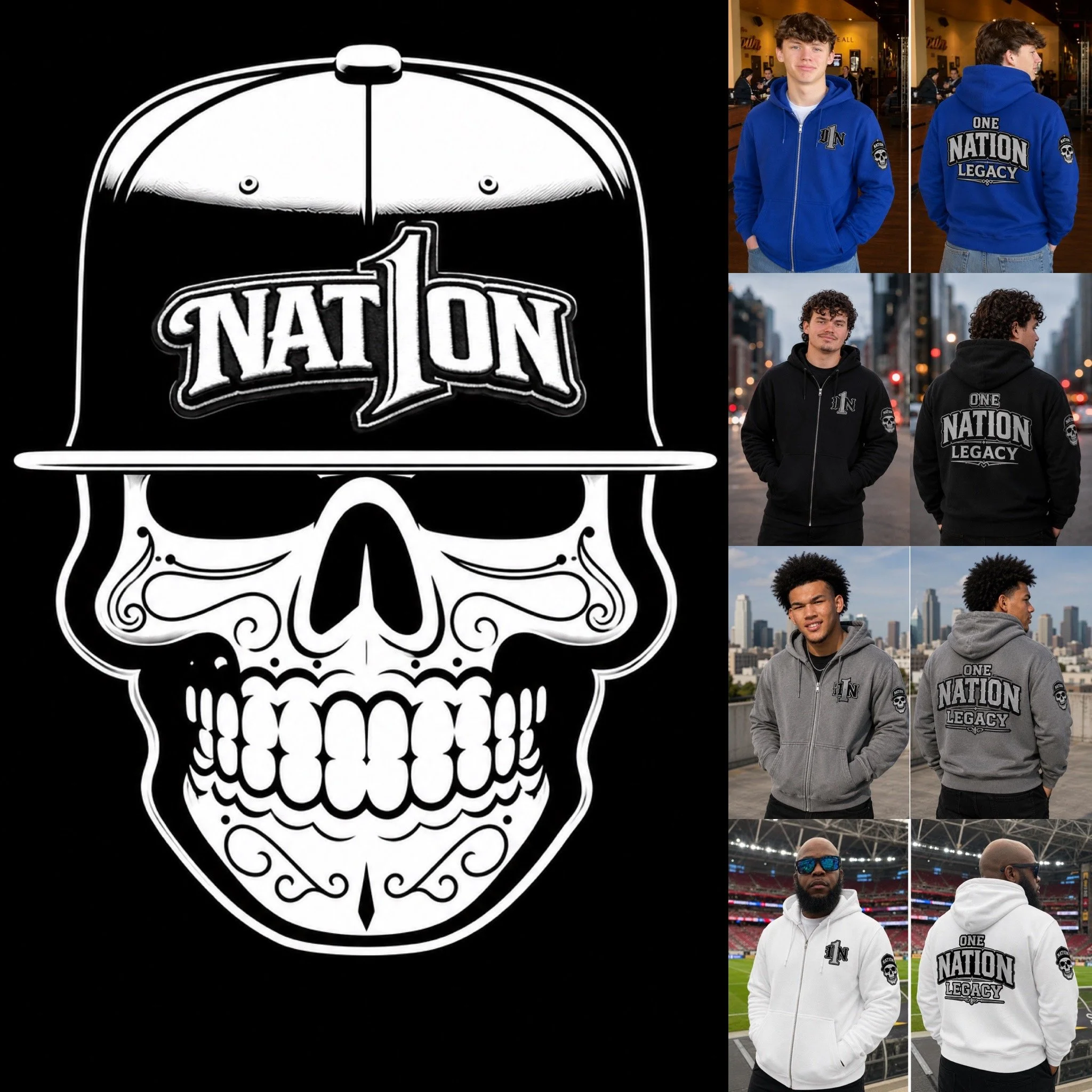 JUNE RELEASE - Pre-Order TODAY - One Nation Legacy Logo Full-Zipper Hoodie