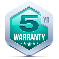 5 year warranty