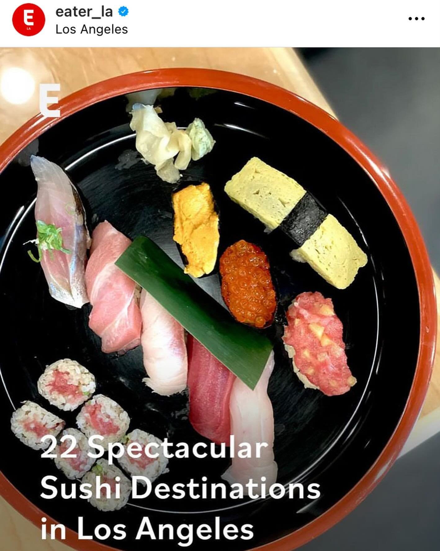Thank you to @eater_la for including us in this list 🙏🍣