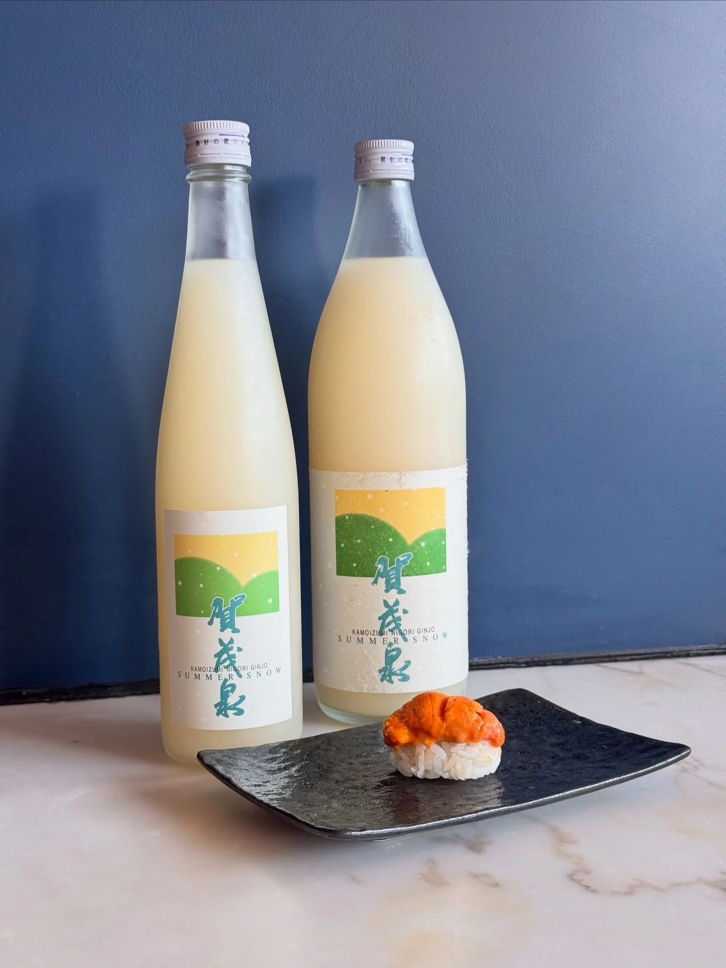 Introducing the Kamoizumi &ldquo;Summer Snow&rdquo; 🍶❄️This unpasteurized Nigori brings ripe melon and mouth coating fruit, delicious with our Hokkaido Uni!
Stop by for a taste of this masterpiece, link in our bio :)

#sake #nigori #namasake #nigori