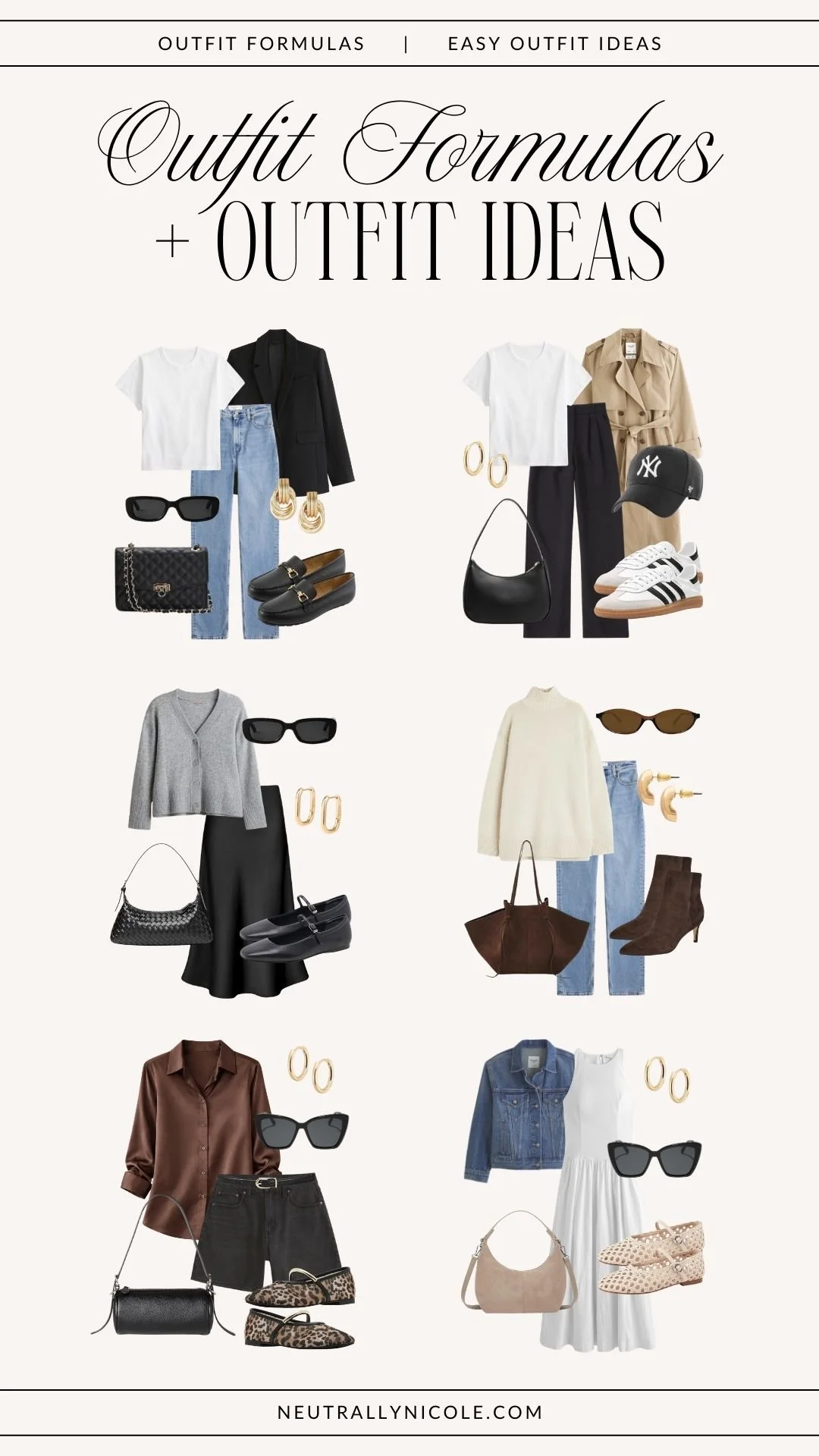 Outfit formulas with easy outfit ideas for women