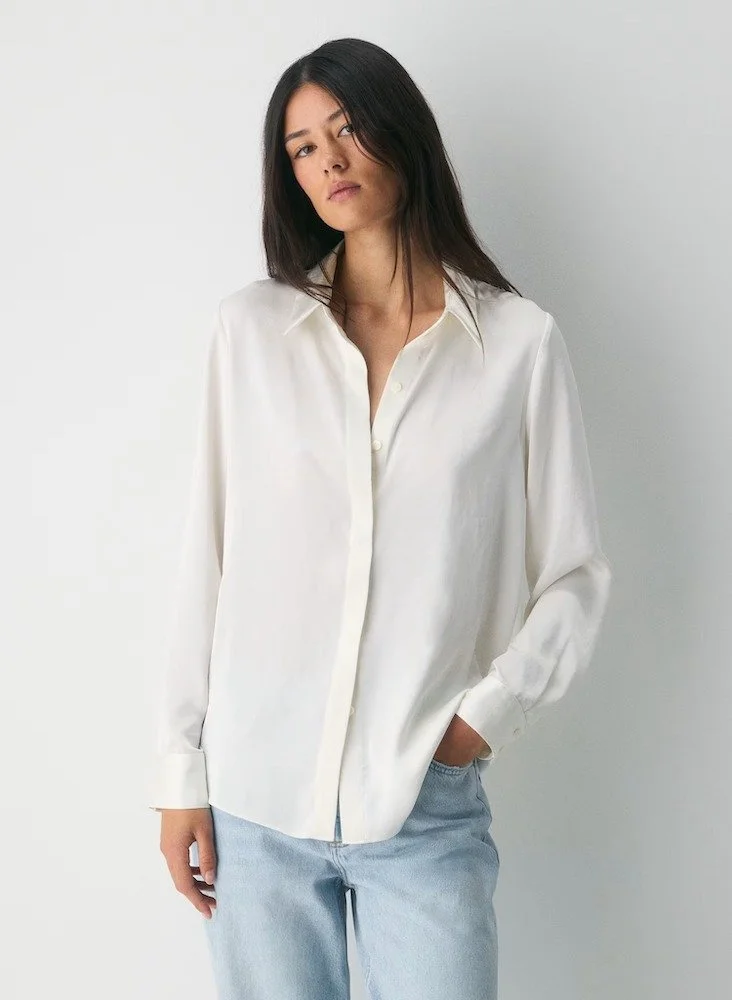 Aritzia Satin Shirt [shop]