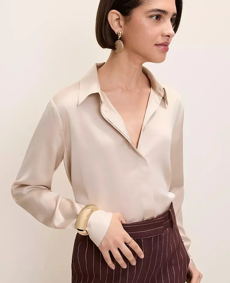 Ann Taylor Satin Shirt [shop]