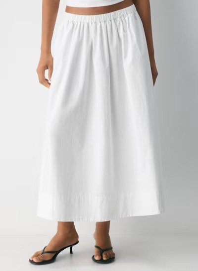 Aritiza Long Poplin Skirt [shop]