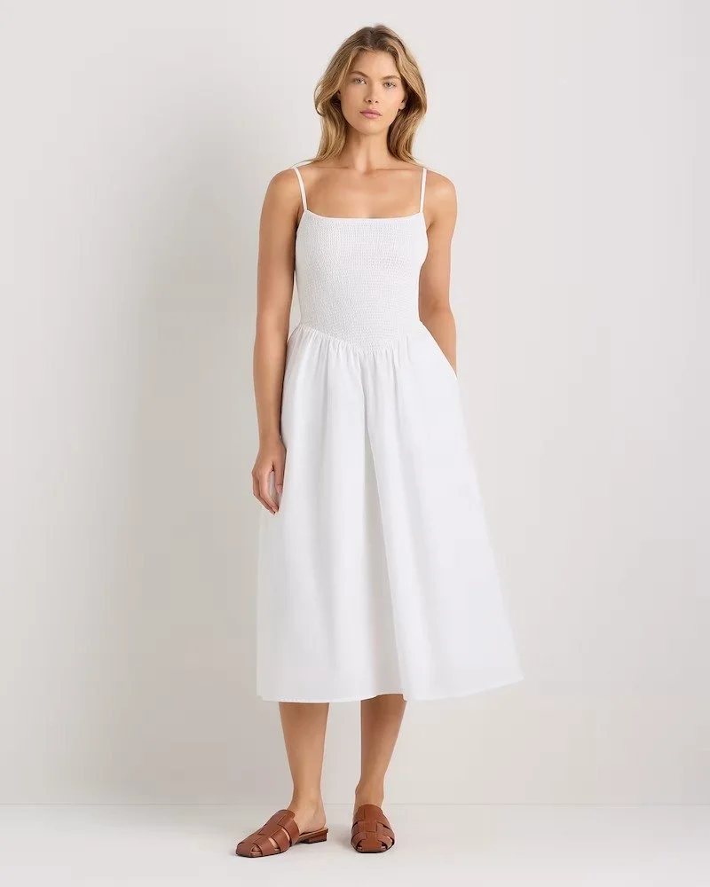 Quince Drop Waist Midi Dress [shop]