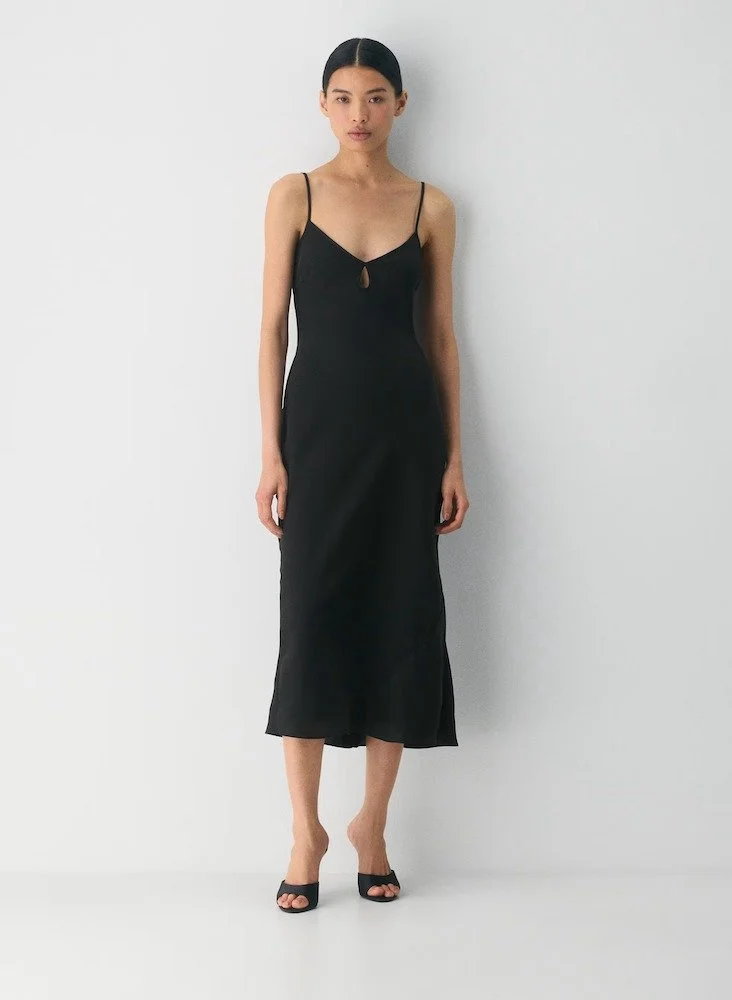 Aritzia Satin Midi Dress [shop]
