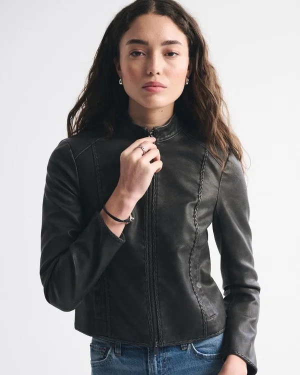 Abercrombie Vegan Leather Jacket [shop]
