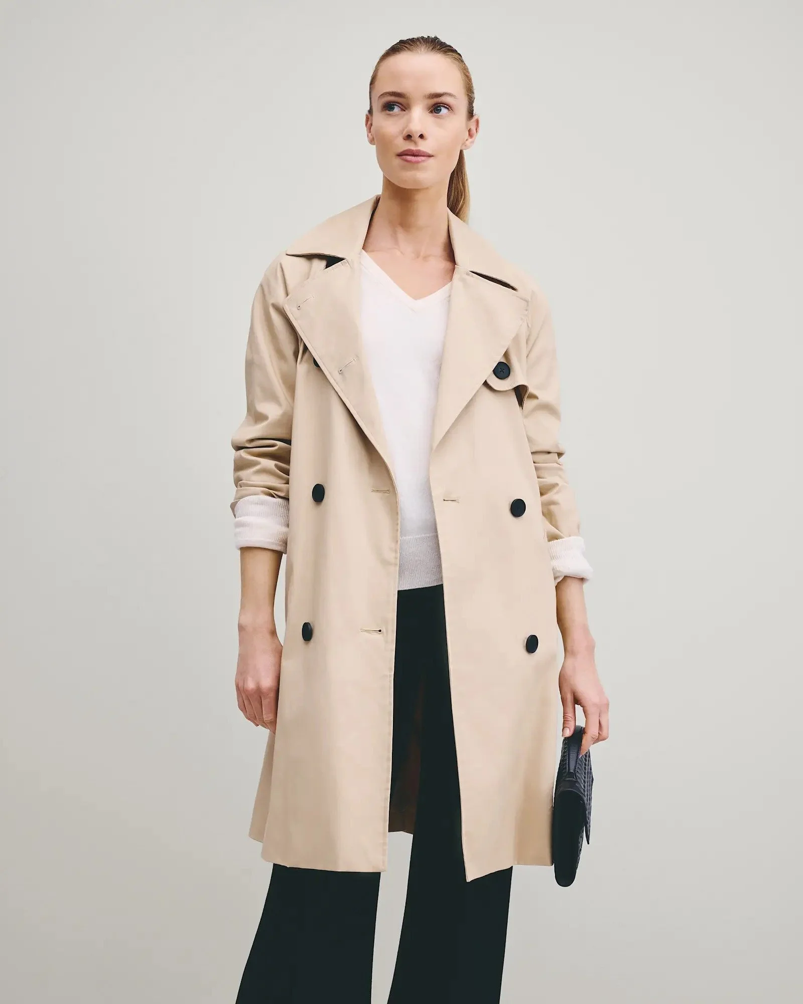 Quince Comfort Stretch Trench Coat [shop]
