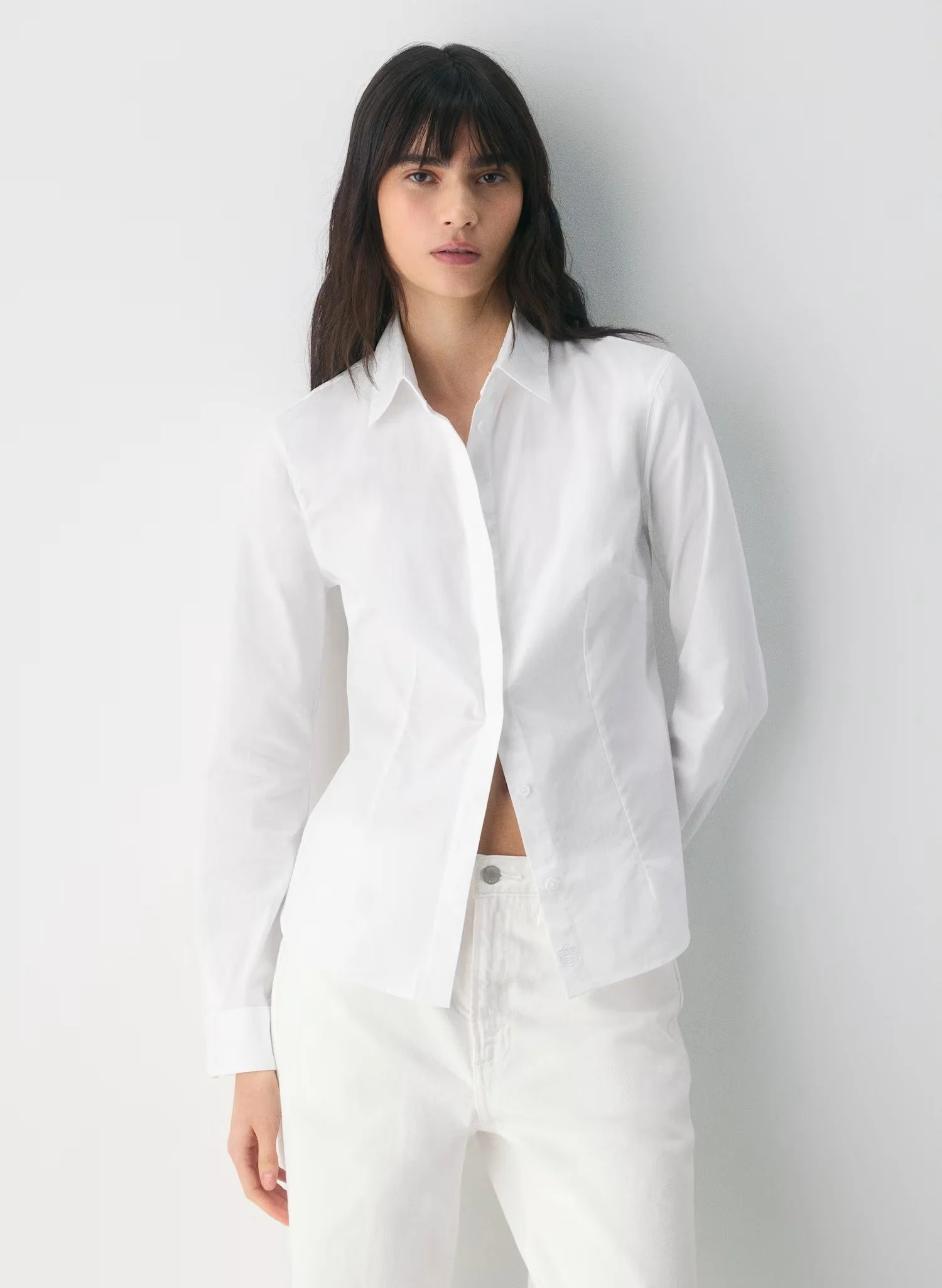Aritzia Button-Up Poplin Shirt [shop]