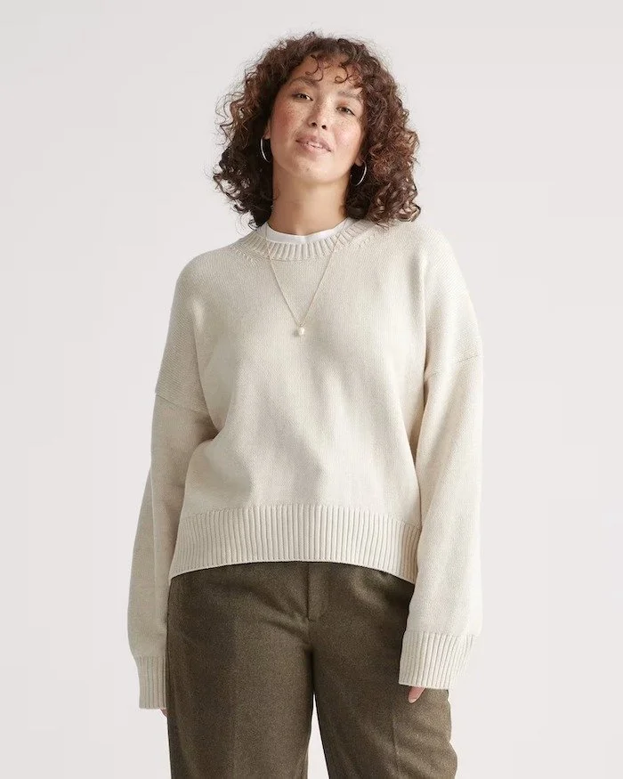 Quince Cotton Crew Sweater [shop]