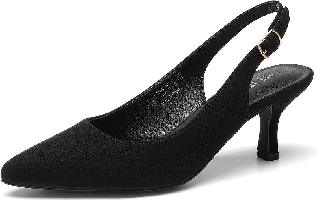 Amazon Suede Slingback Heels [shop]