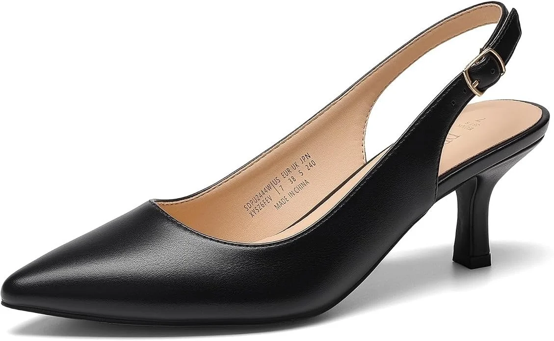 Amazon Leather Slingback Heels [shop]