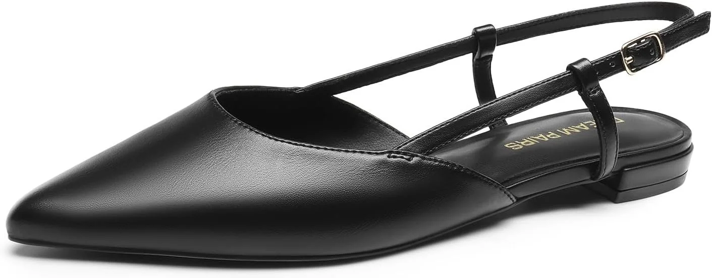 Amazon Leather Slingback Flats [shop]