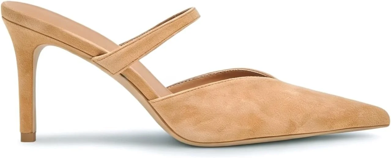 Amazon Suede Mule Heels [shop]