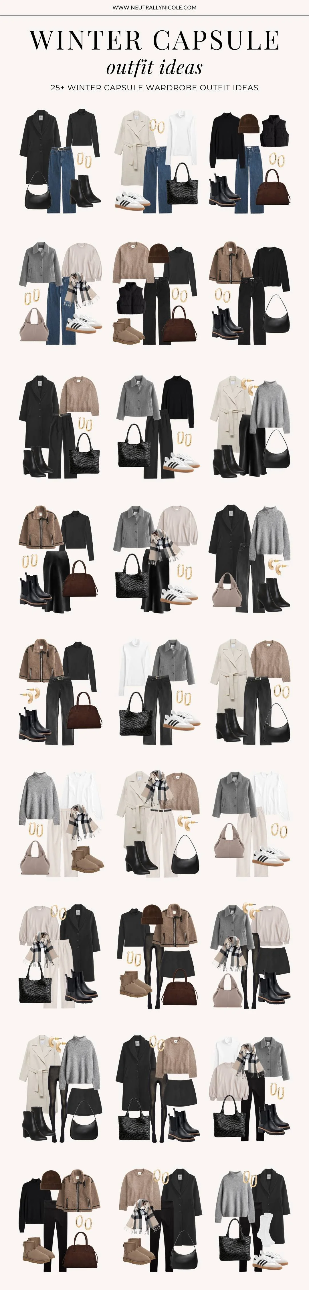 2024 Winter Capsule Wardrobe + Outfit Ideas