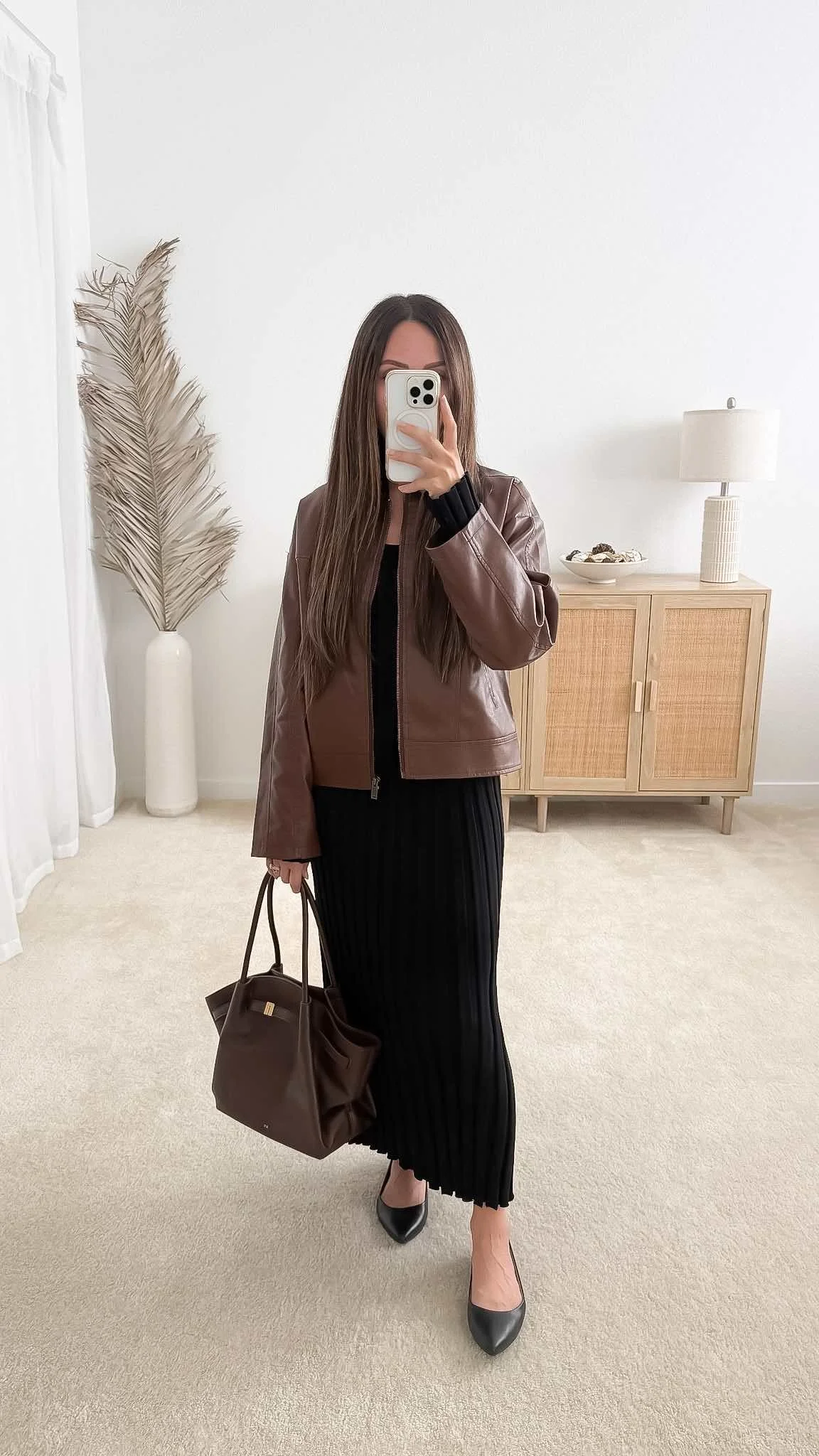 brown leather jacket with dress 15+ Chic Outfit Ideas You'll Want to Copy no-returns:2025-11-25_2028-02-06