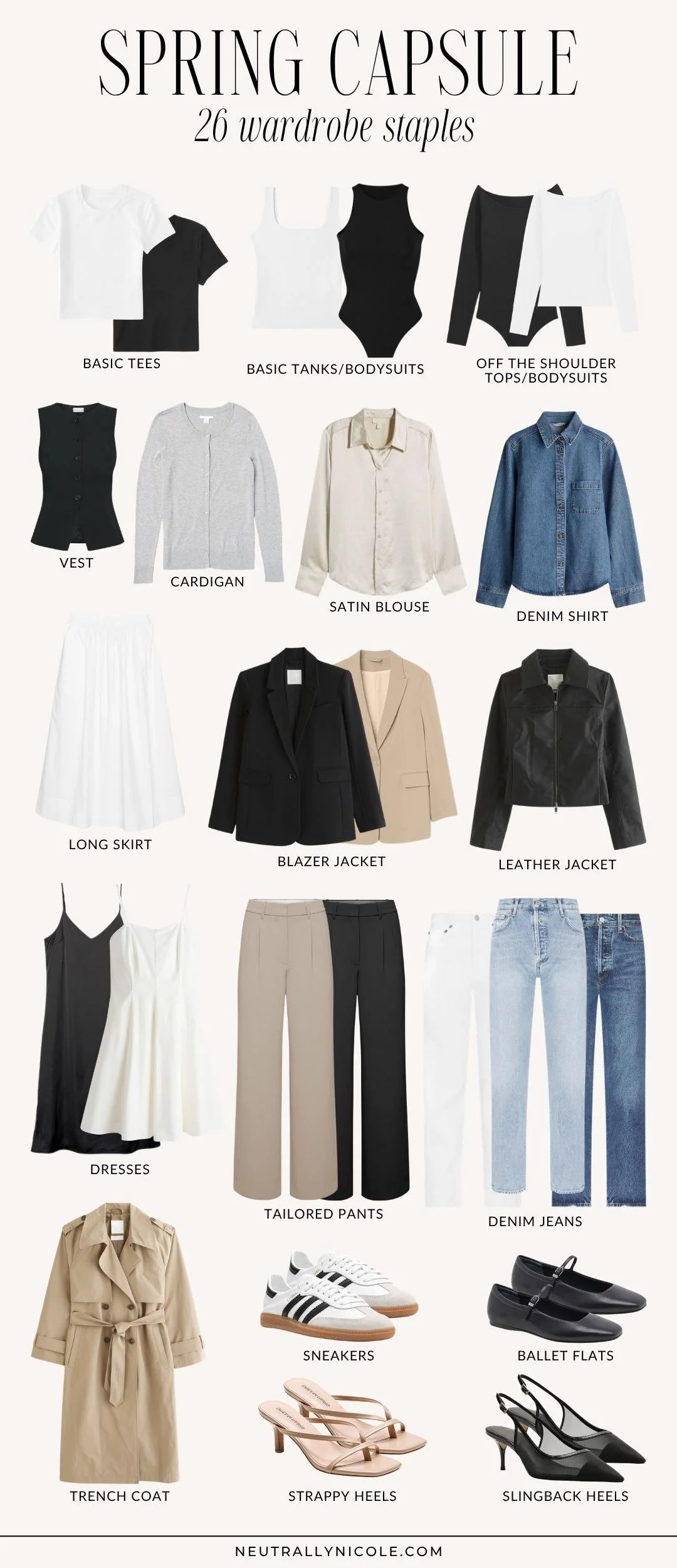 Spring Capsule Wardrobe (26 Staples)
