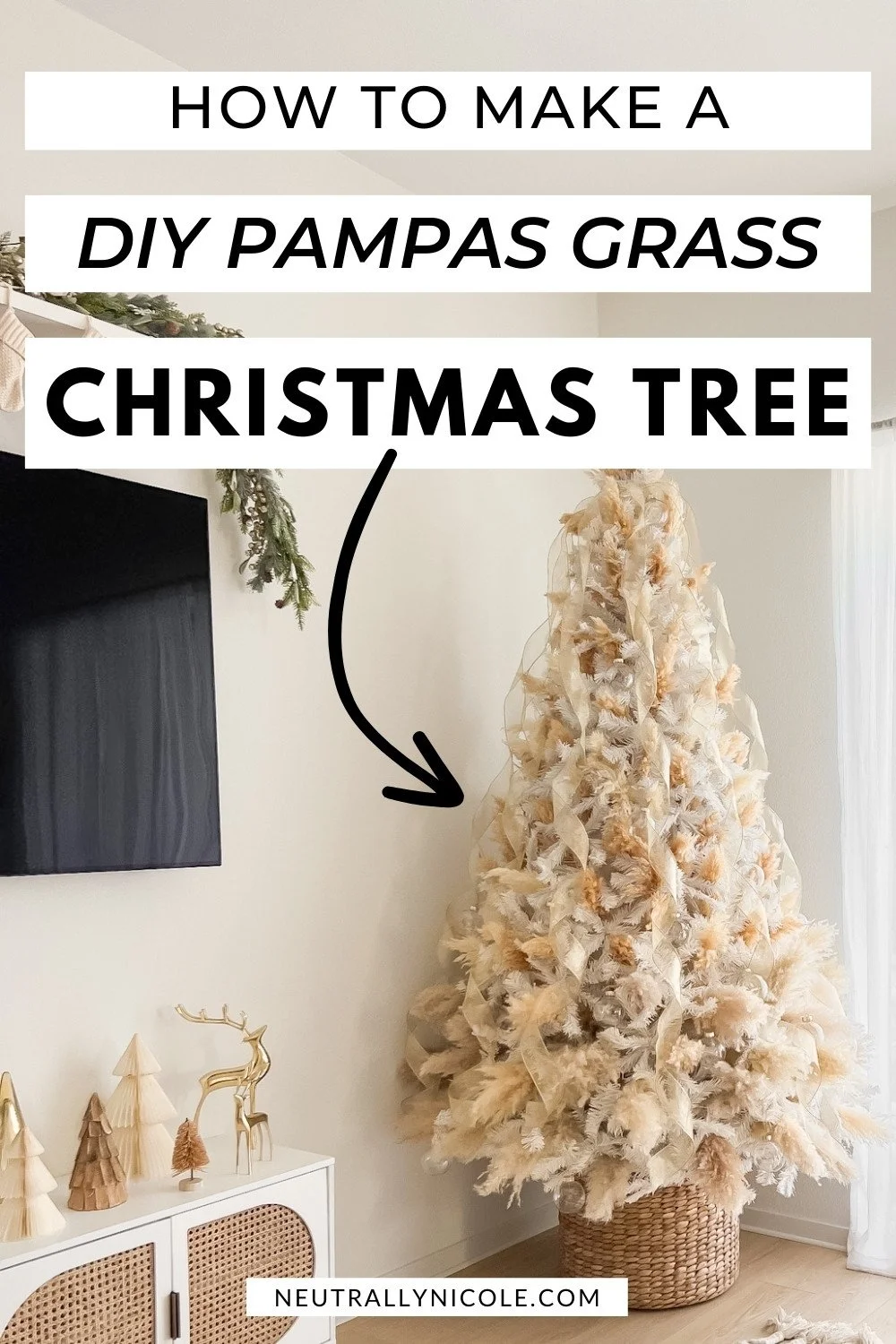 How To Make A DIY Pampas Christmas Tree