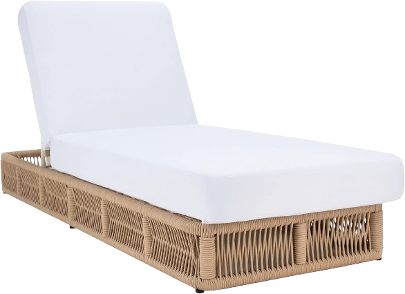 Neutral minimalist outdoor lounge chair