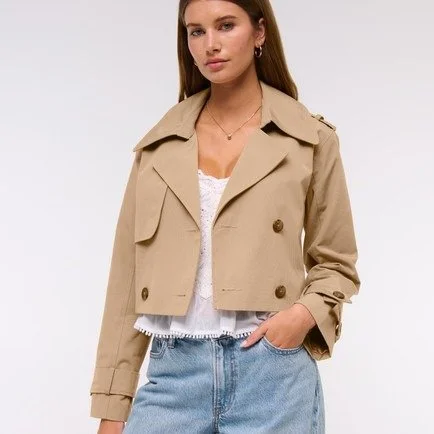 ⭑ Abercrombie Cropped Trench [shop]