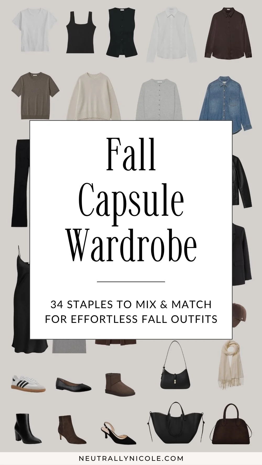 Fall Capsule Wardrobe: 34 Staples for Effortless Fall Outfits