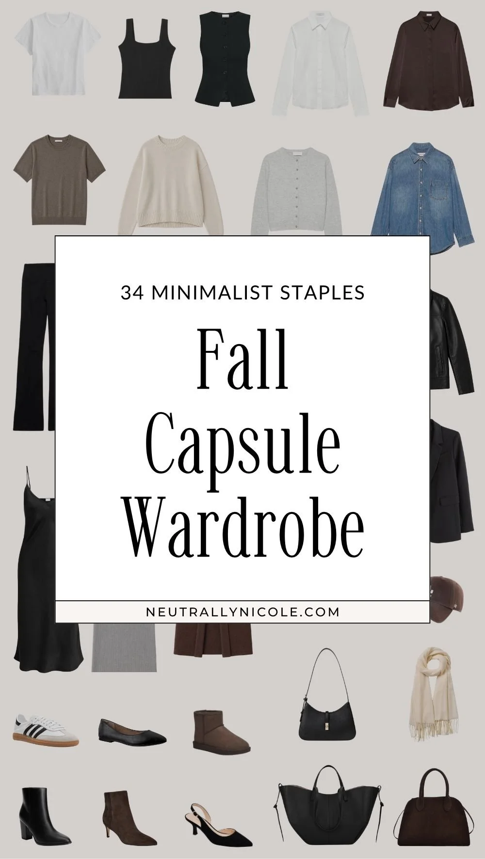 Fall Capsule Wardrobe: 34 Minimalist Staples for Easy Fall Outfits