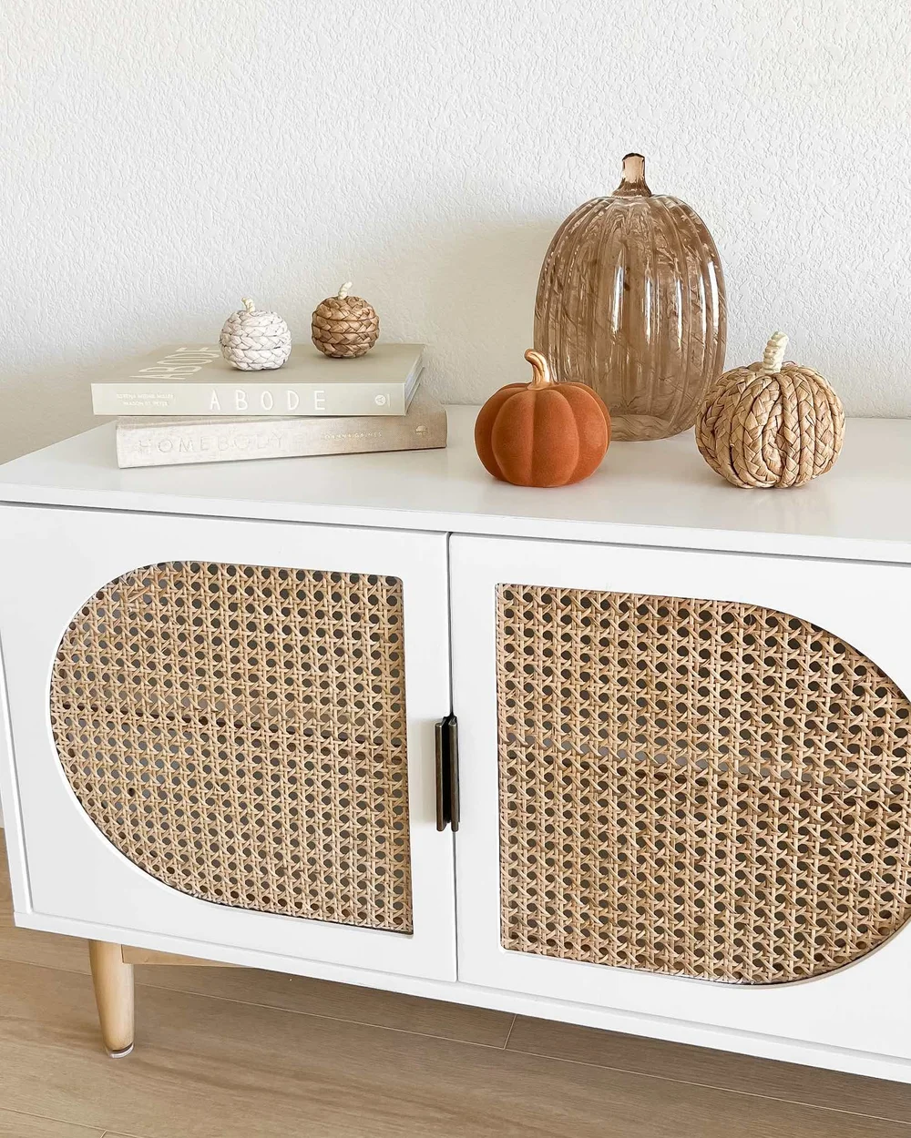 Fall TV Console Table Styling