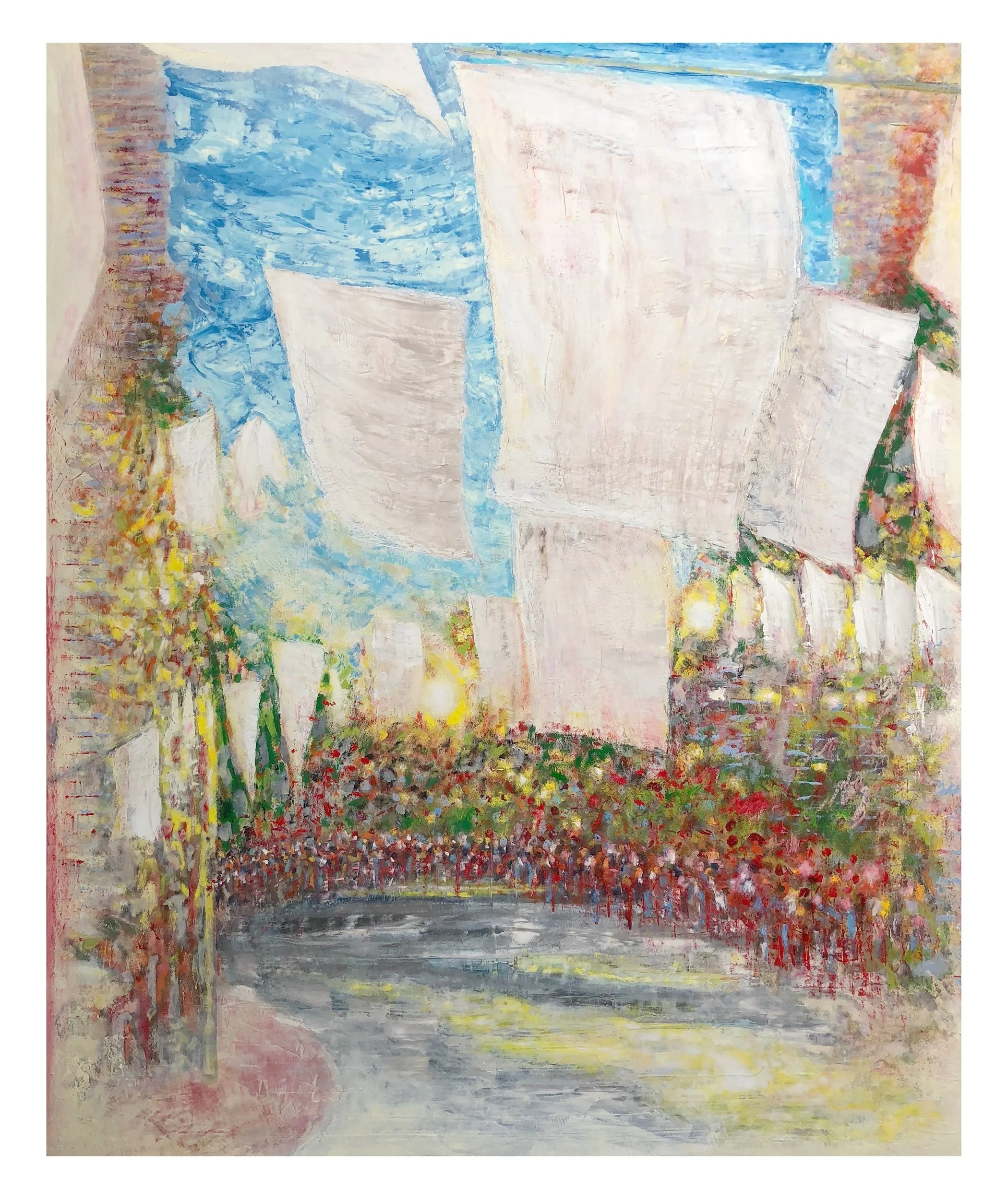   Avenue of the Allies (After Hassam)    Oil on Canvas    66”x 54”    2018  