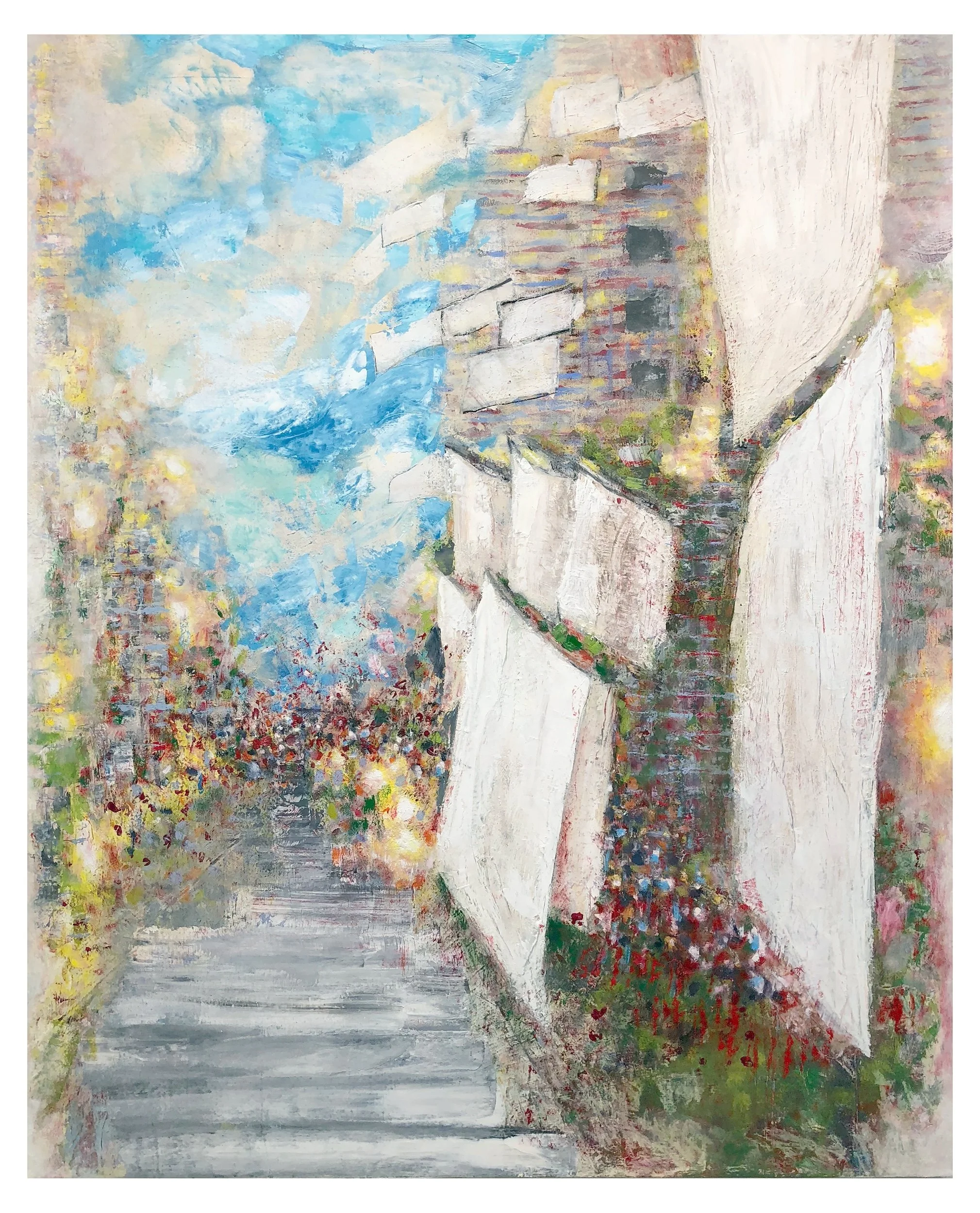   The Fourth of July (After Hassam)    Oil on Canvas    54”x 44”    2018  