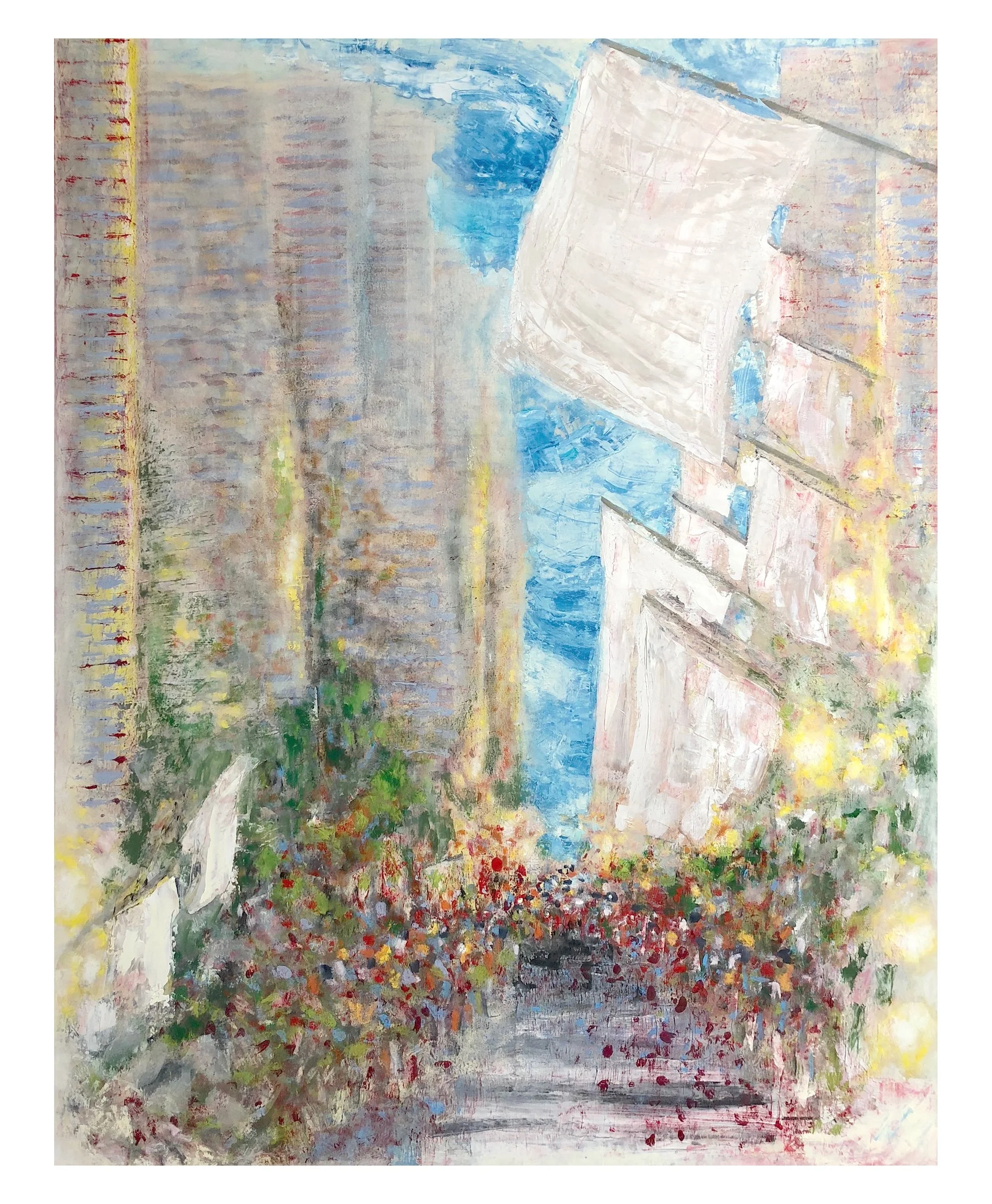   Lincoln’s Birthday (After Hassam)    Oil on Canvas    54”x 44”    2018  