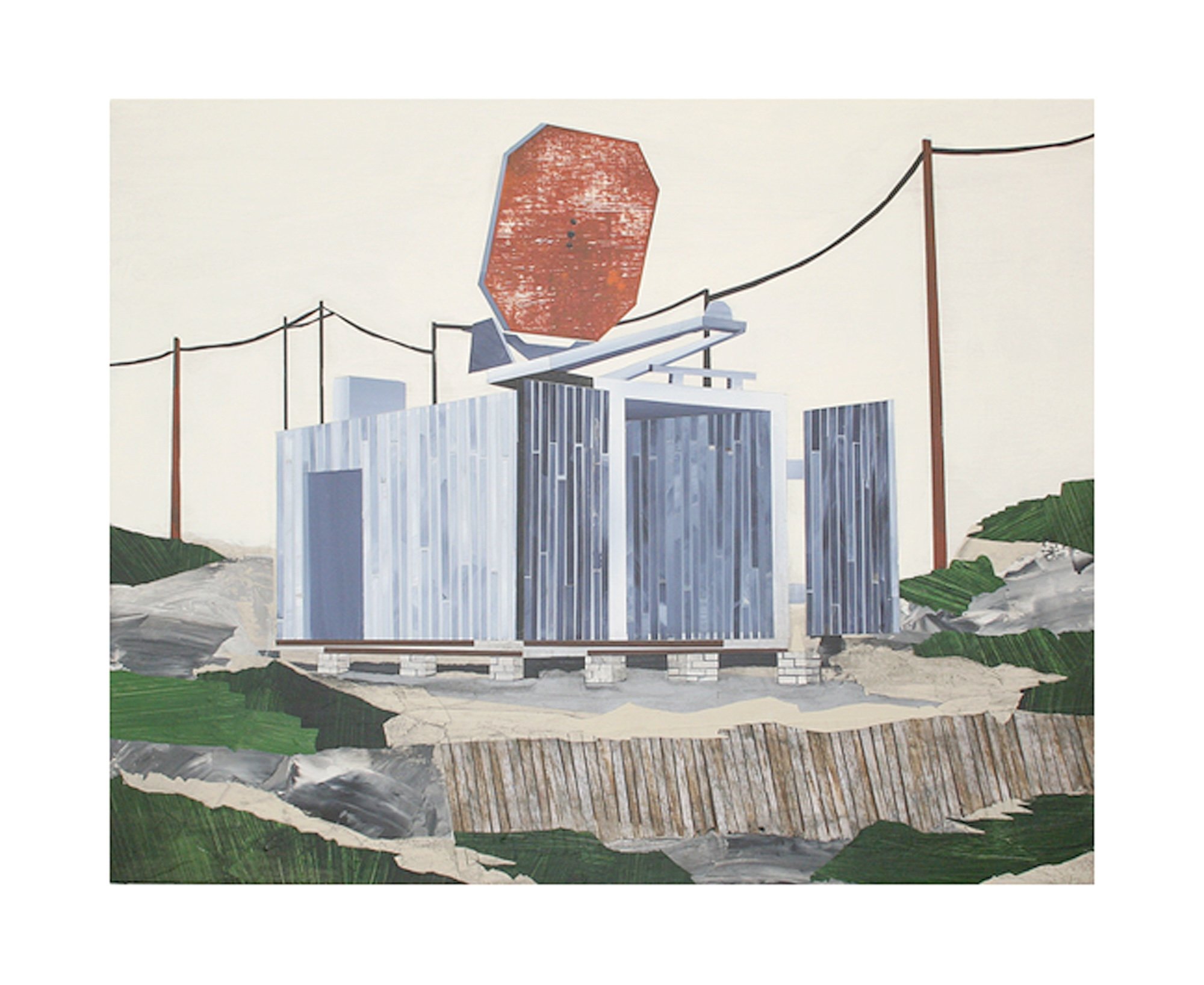   Active Denial #4    Mixed Media on Canvas over Panel    24”x 30”    2008  