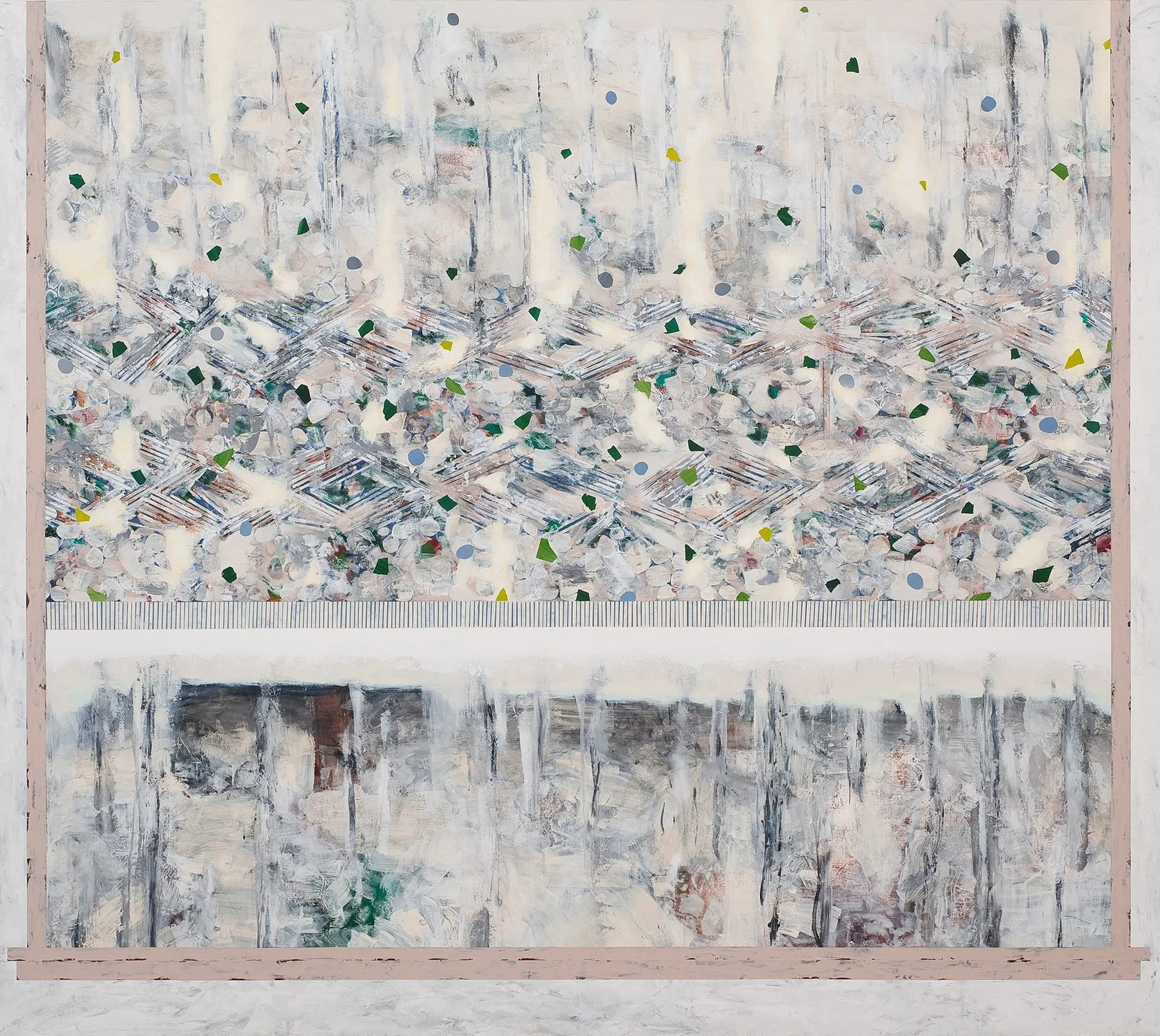  Interior 7    Mixed Media on Canvas over Panel    80”x 90’    2009  