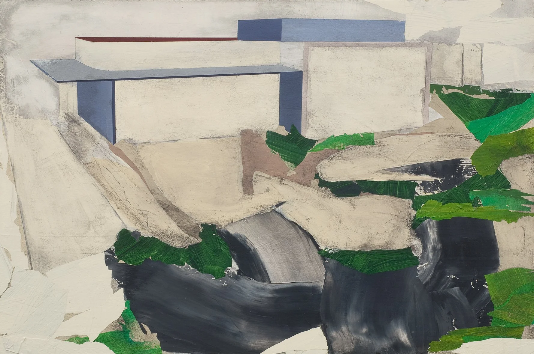   New Office Annex (U.S. Embassy in Baghdad)    Acrylic on Canvas over Panel    20”x 30”    2007  