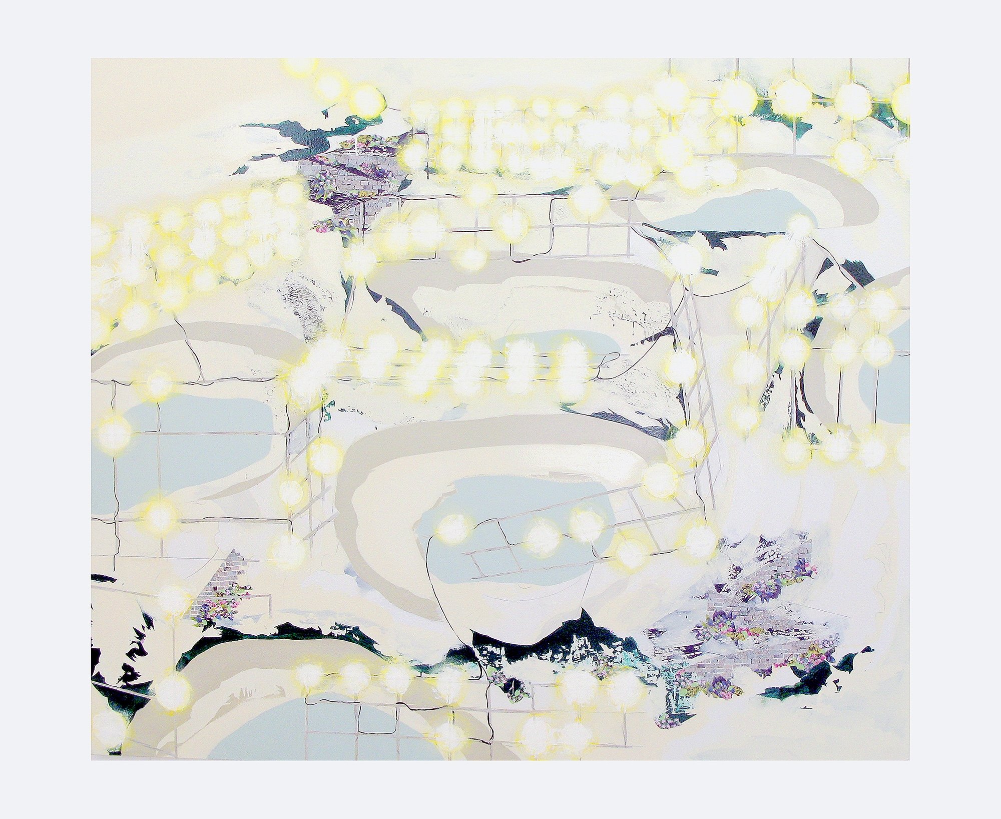  Isoluminance Structure    Mixed Media on Canvas    60”x 84”    2007  
