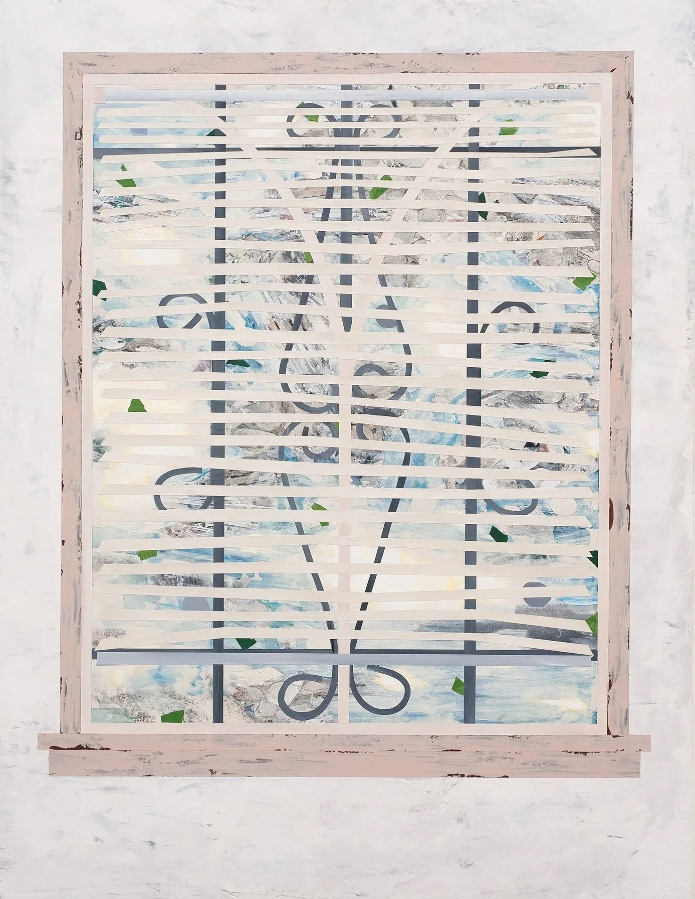   Interior 4    Mixed Media on Canvas over Panel    48” x 36”    2009  