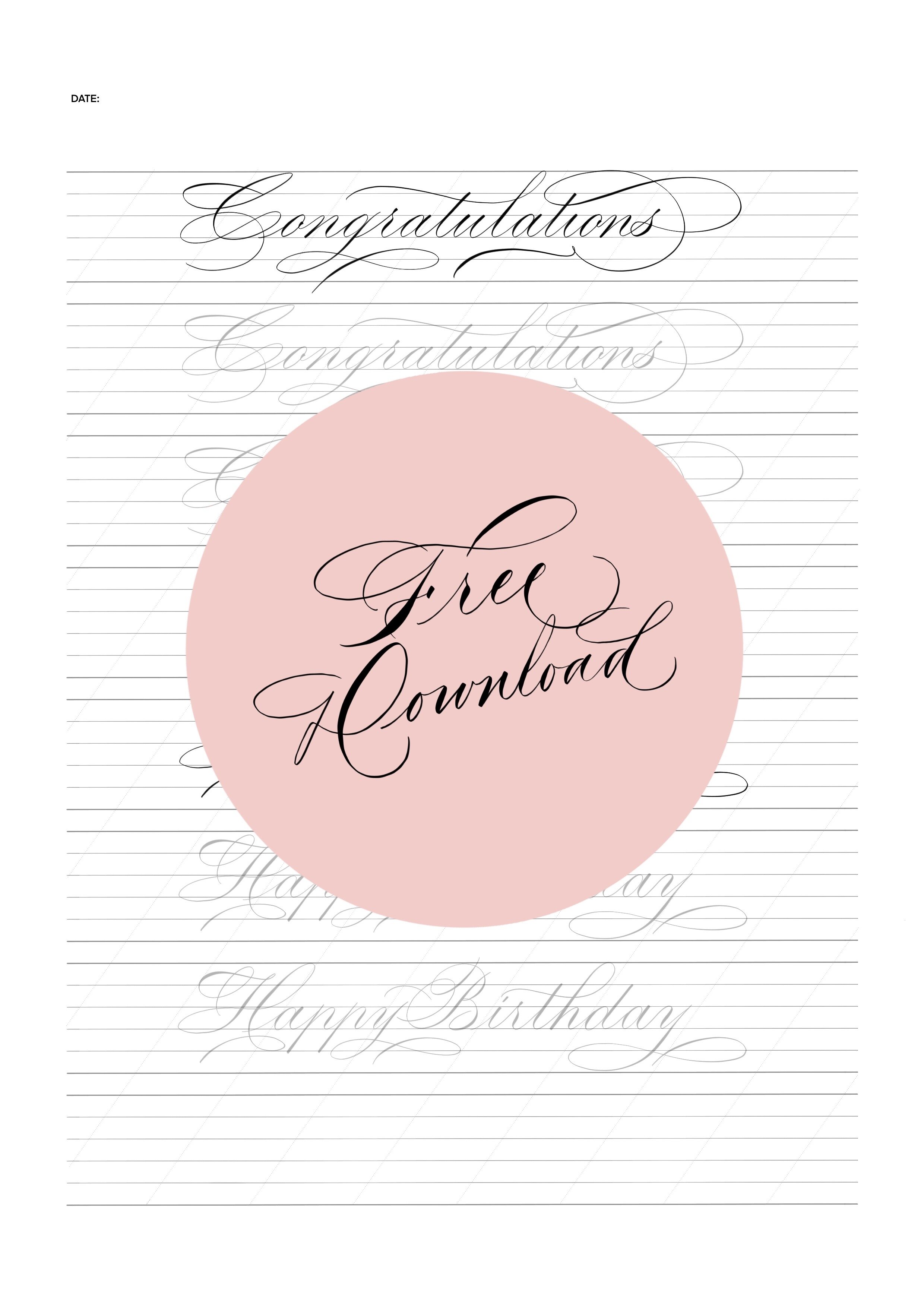 Congrats and Happy Birthday (Free worksheet)