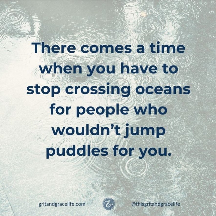 There often comes a day when we find ourselves investing in a relationship only to realize that we are the only ones doing all the work. If that day comes it may be time for a change.