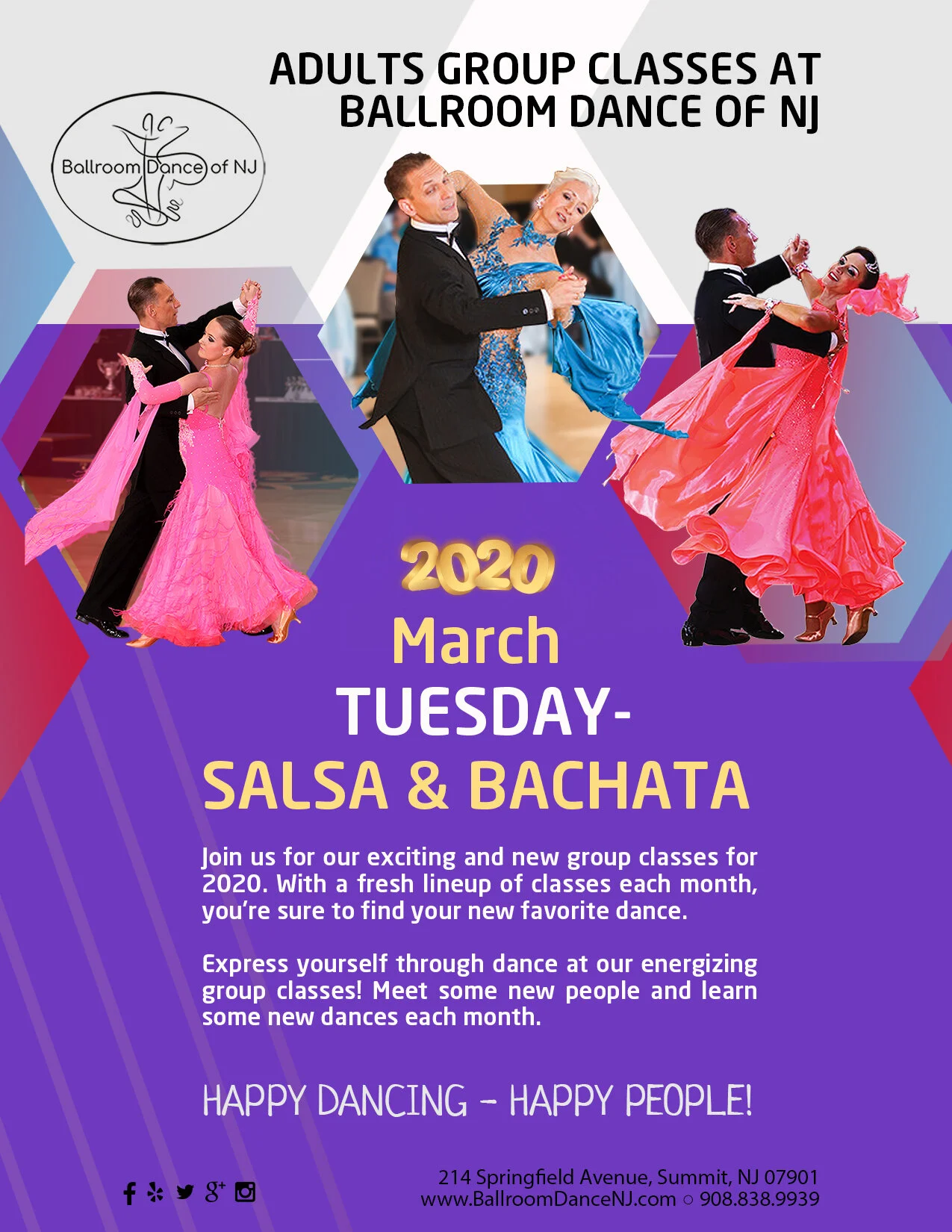 Adults Group Class - Newcomers Level on Sunday at 5:30pm