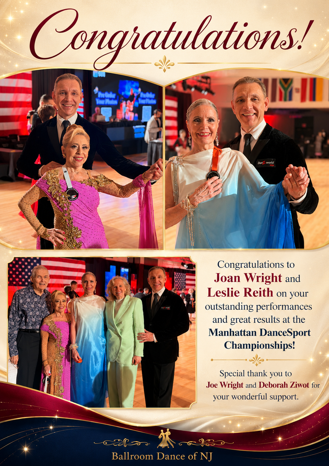 Celebrating Joan Wright & Leslie Reith’s Success at the Manhattan DanceSport Championships