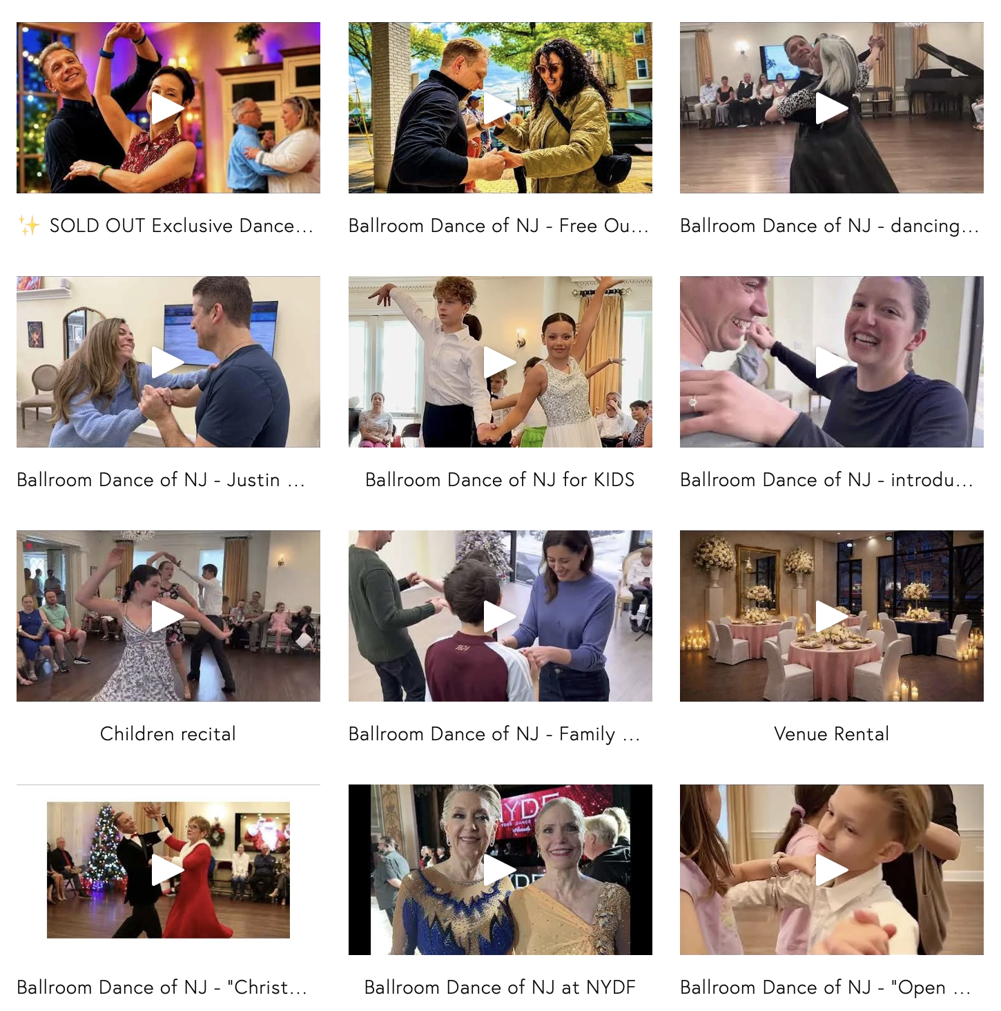 Welcome to the Ballroom Dance of NJ Media Page