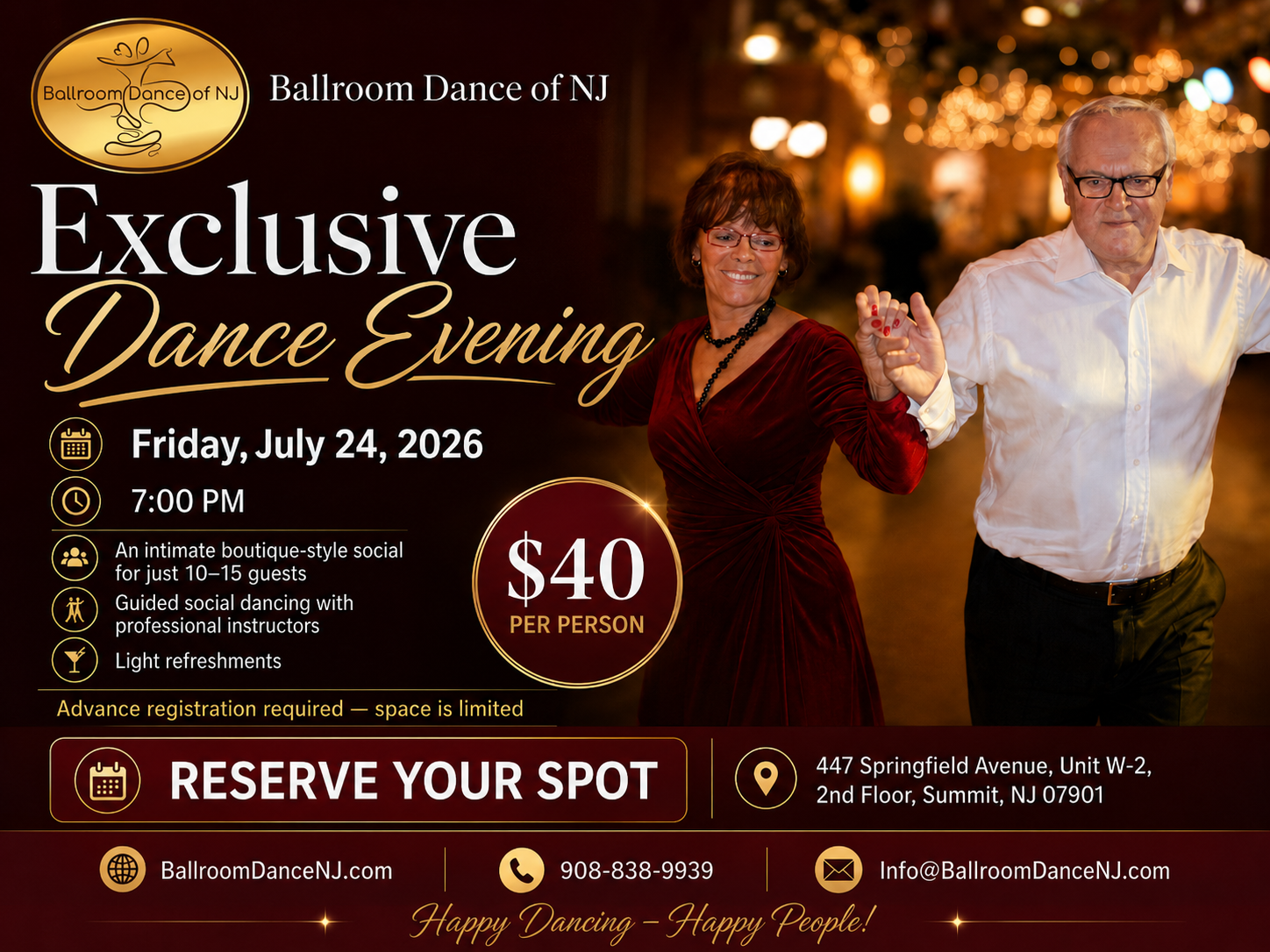Exclusive Dance Evening July 24, 2026