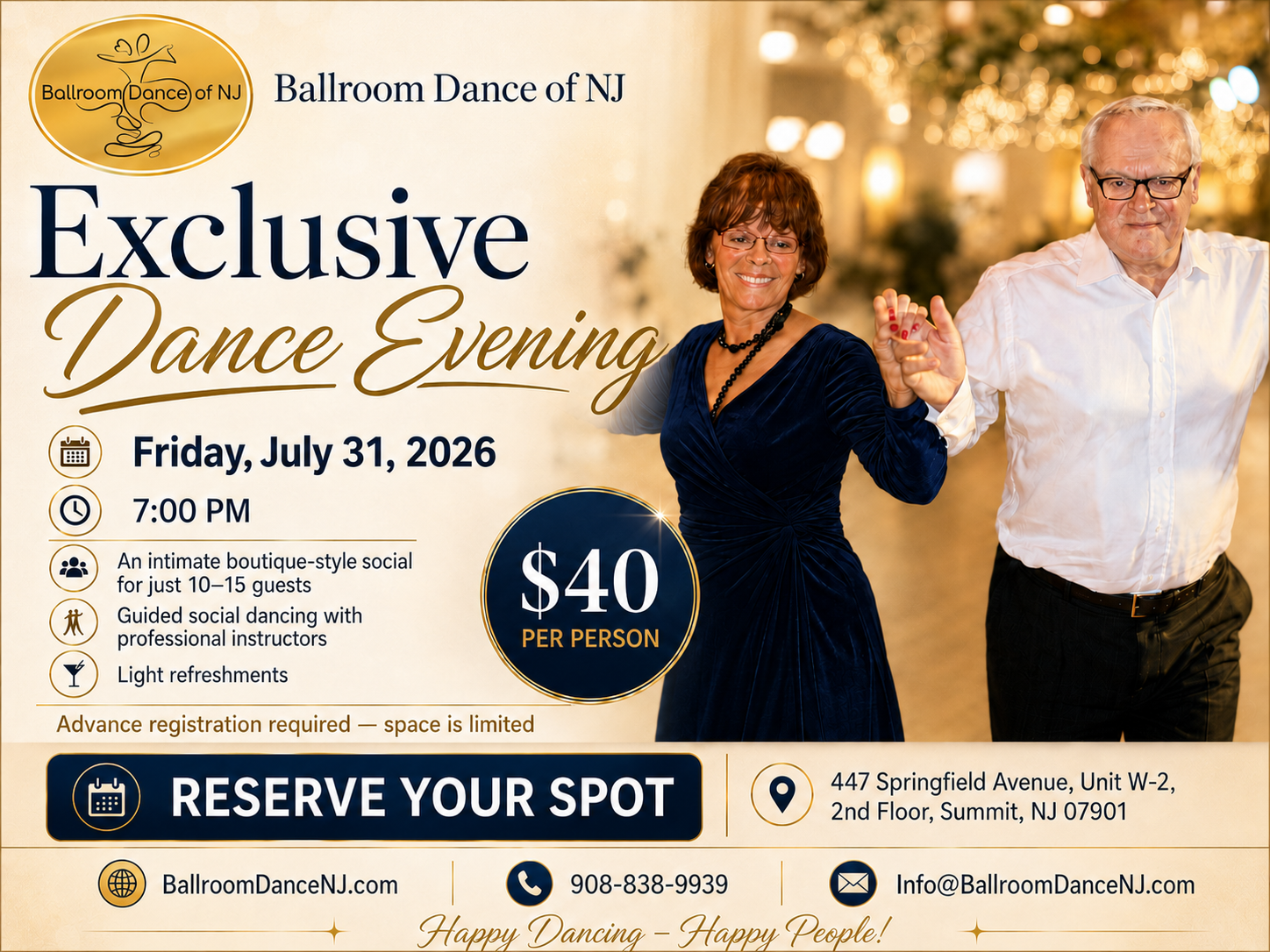 Exclusive Dance Evening on July 31, 2026
