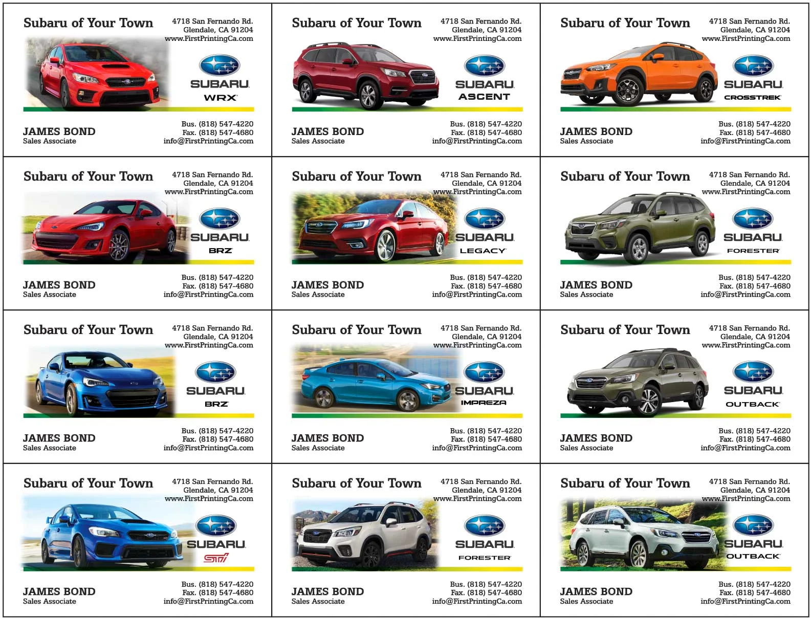 STYLE: SUBARU ASSORTED