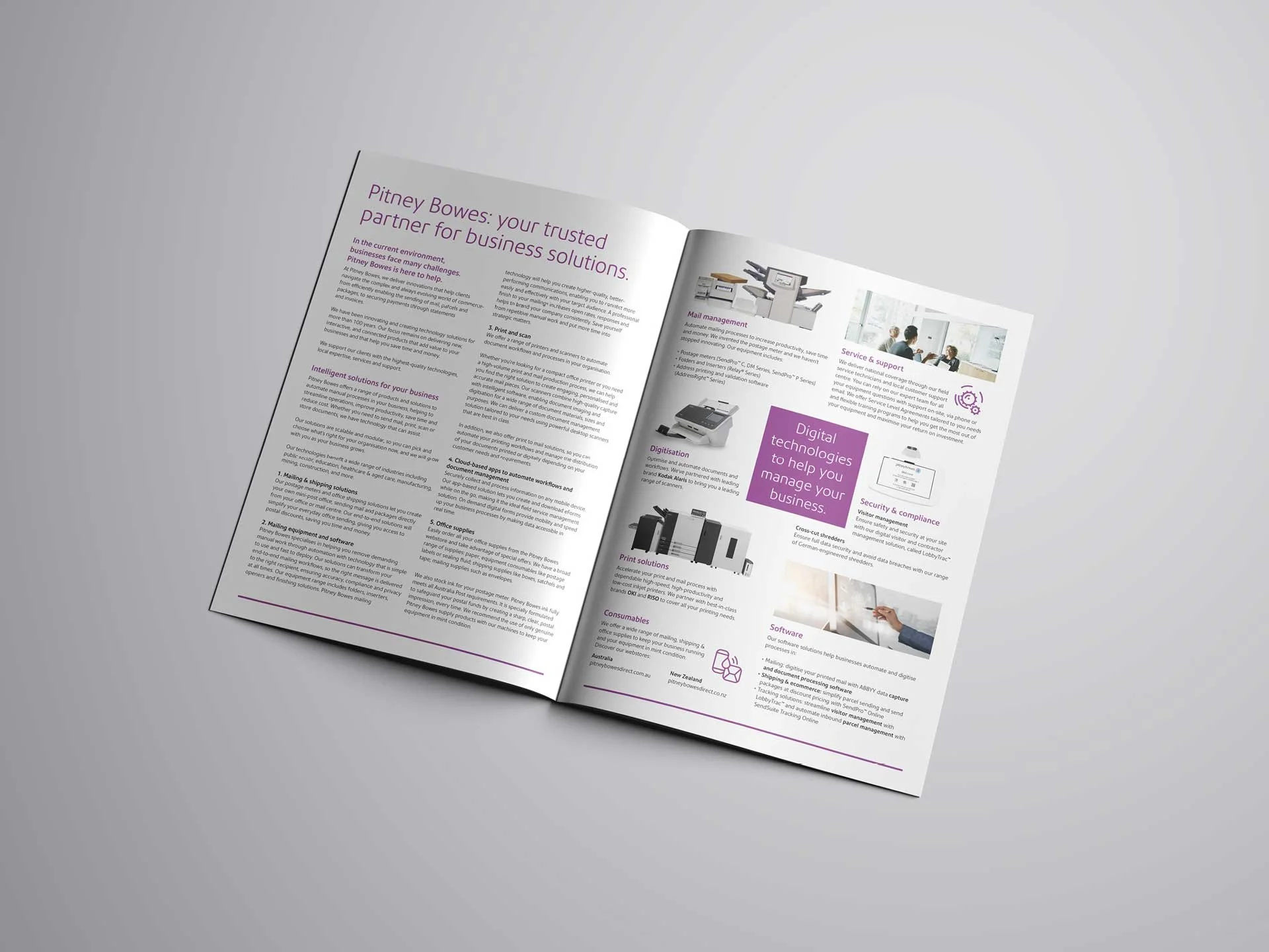 Alex Rose Pitney Bowes Brand Collateral Brochure