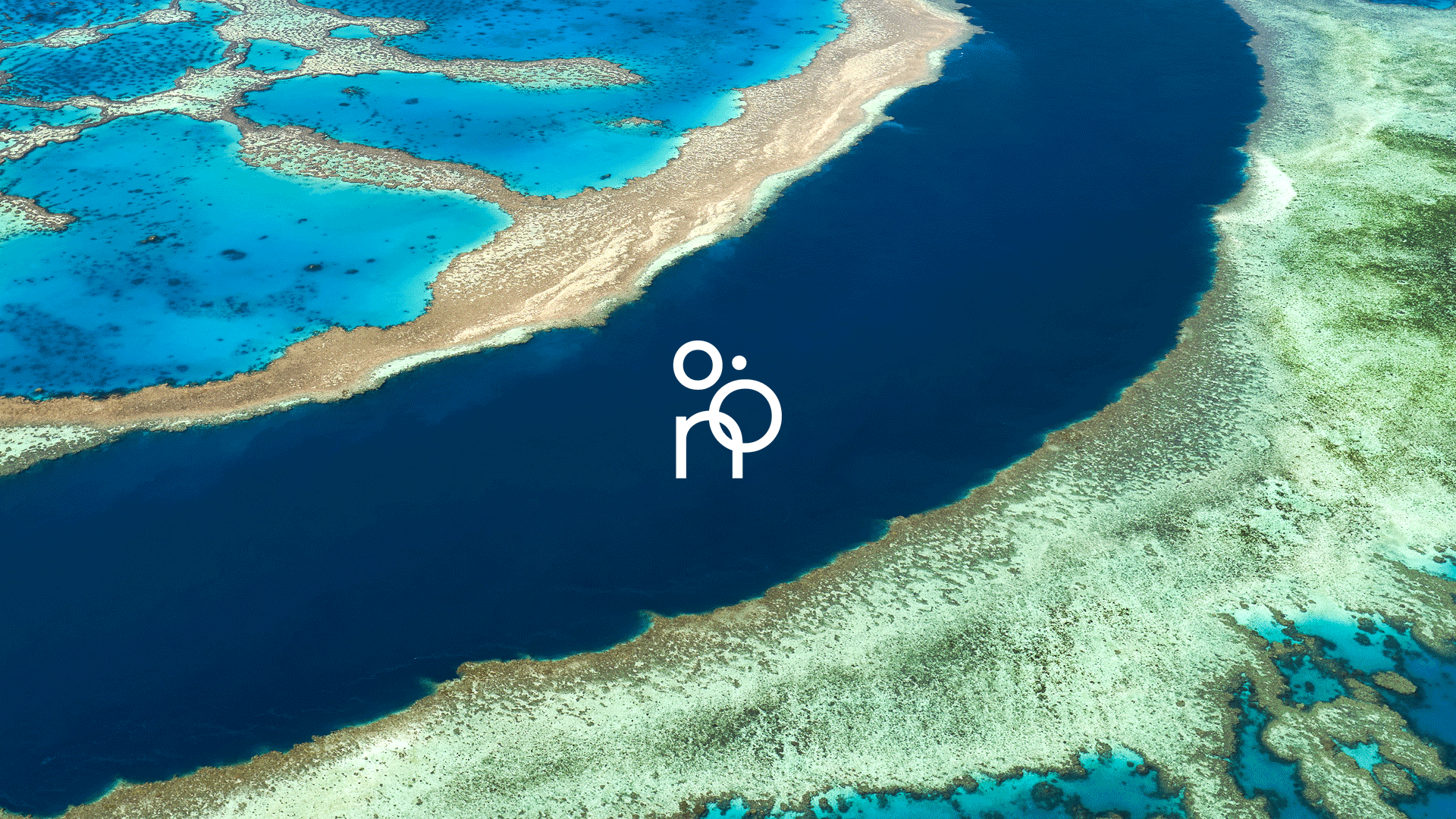 Landscape moving images with logo overlayed